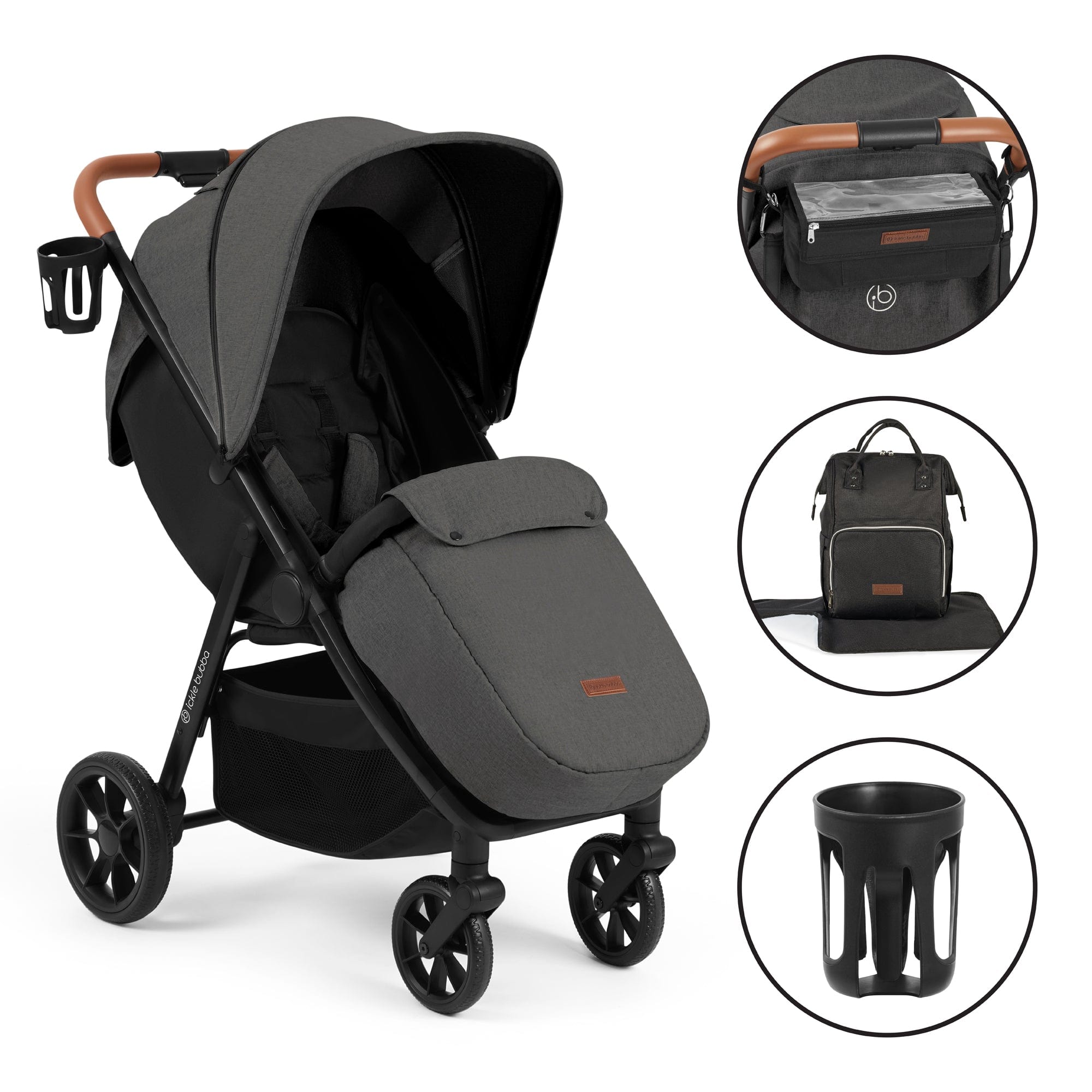 STOMP STRIDE PRIME STROLLER in Charcoal Grey Pushchairs & Buggies 15-006-300-148 5056515033922