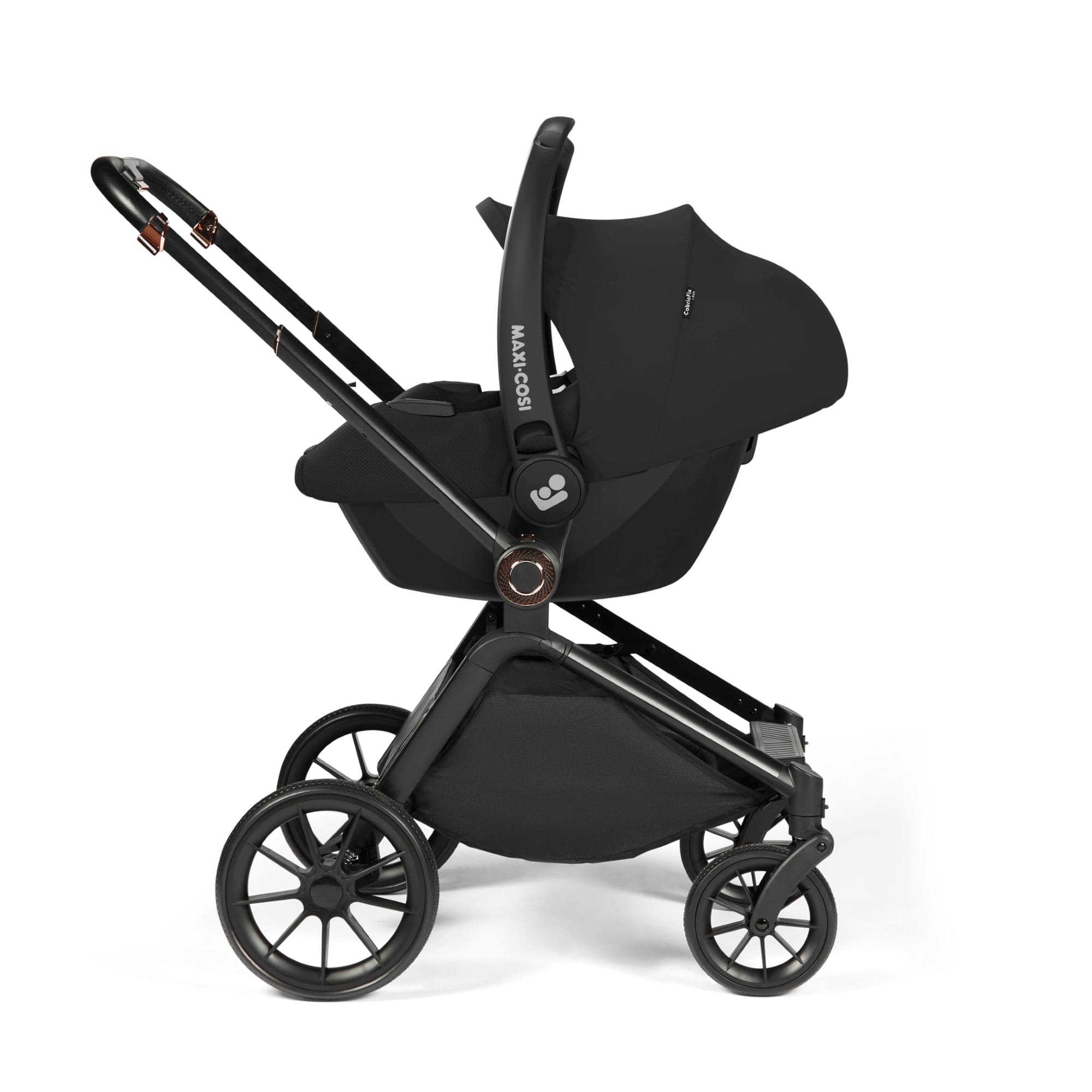 Ickle Bubba Altima 12 Piece Travel System with Maxi-Cosi Cabriofix i-Size Car Seat & Isofix Base in Black Travel Systems 10-012-360-001 5056515019537