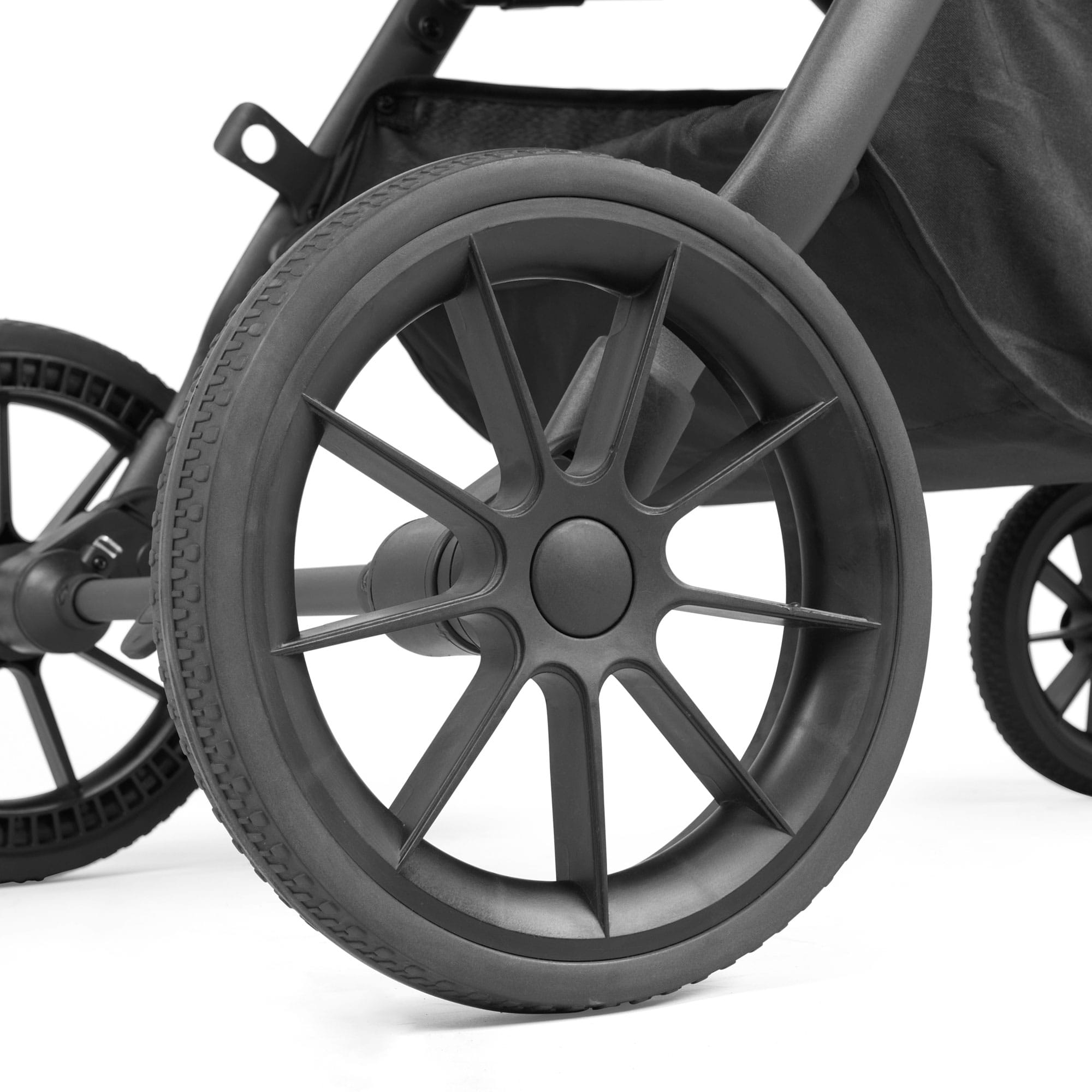 Ickle Bubba Cosmo 9-Piece Travel System with Maxi-Cosi Cabriofix Car Seat & Isofix Base in Black / Graphite Grey / Tan Travel Systems 10-007-360-007 5056515019568