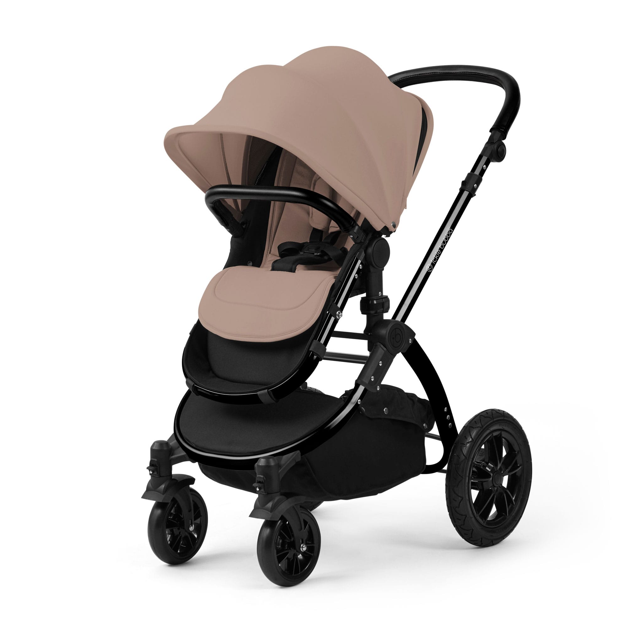 Ickle Bubba Stomp Luxe 12 Piece Travel System with i-Size Nimbus Car Seat & Spin Isofix Base in Desert Travel Systems