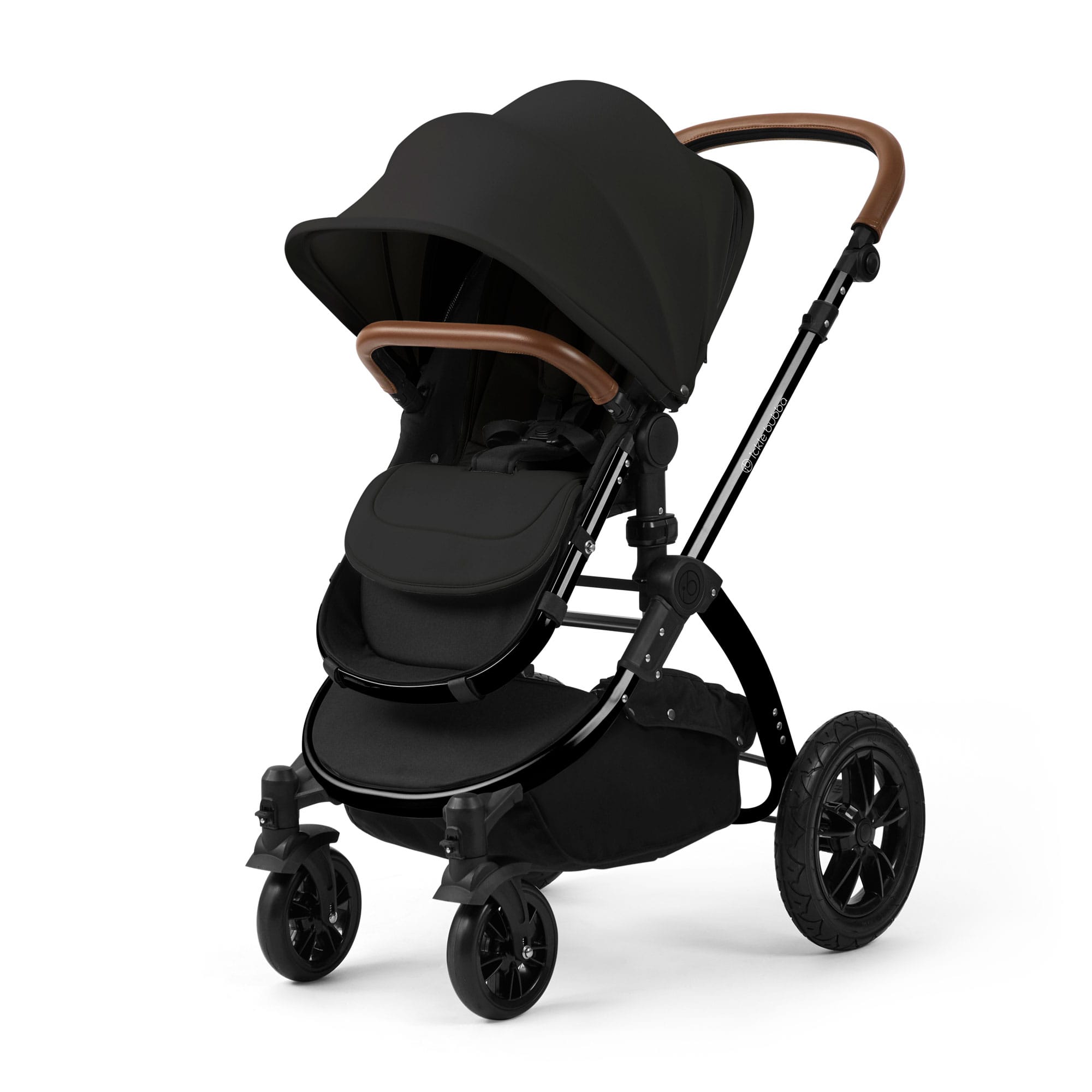 Ickle Bubba Stomp Luxe 12 Piece Travel System with i-Size Nimbus Car Seat & Spin Isofix Base in Midnight Travel Systems