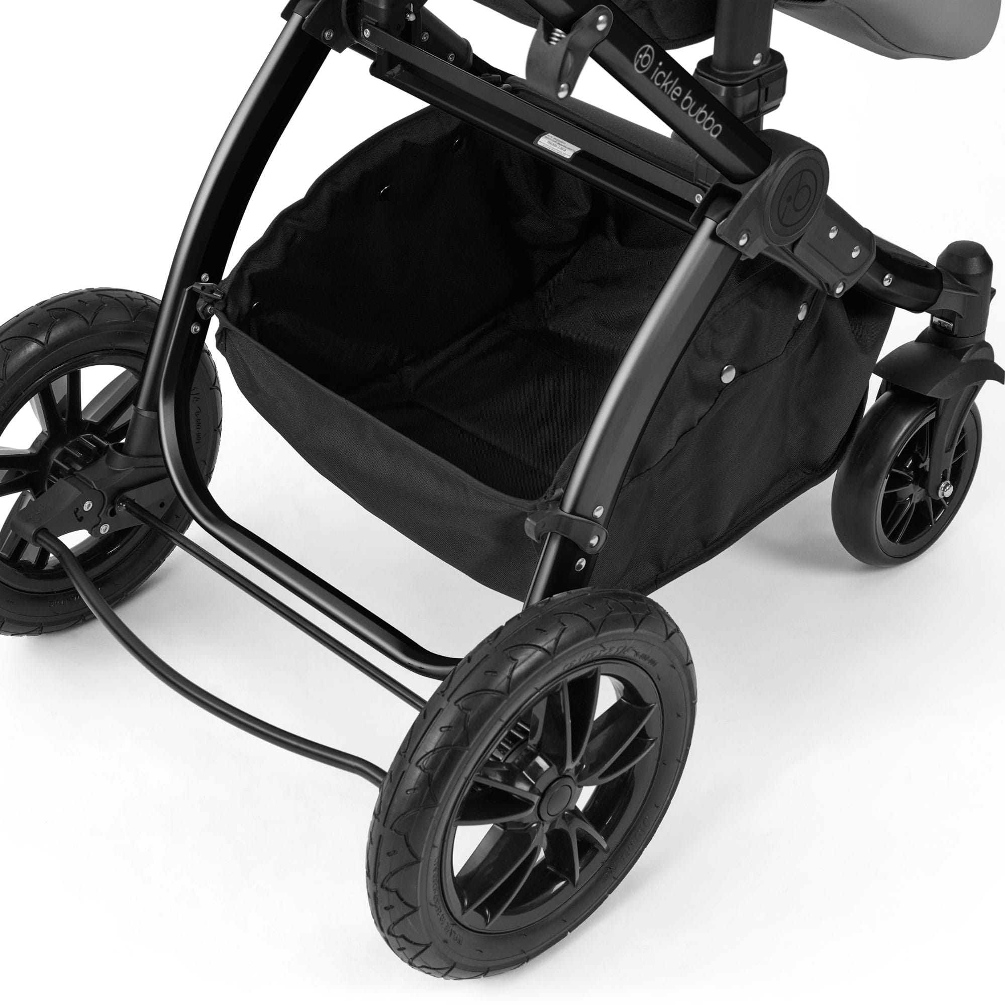 Ickle Bubba Stomp Luxe 12 Piece Travel System with i-Size Nimbus Car Seat & Spin Isofix Base in Pearl Grey Travel Systems