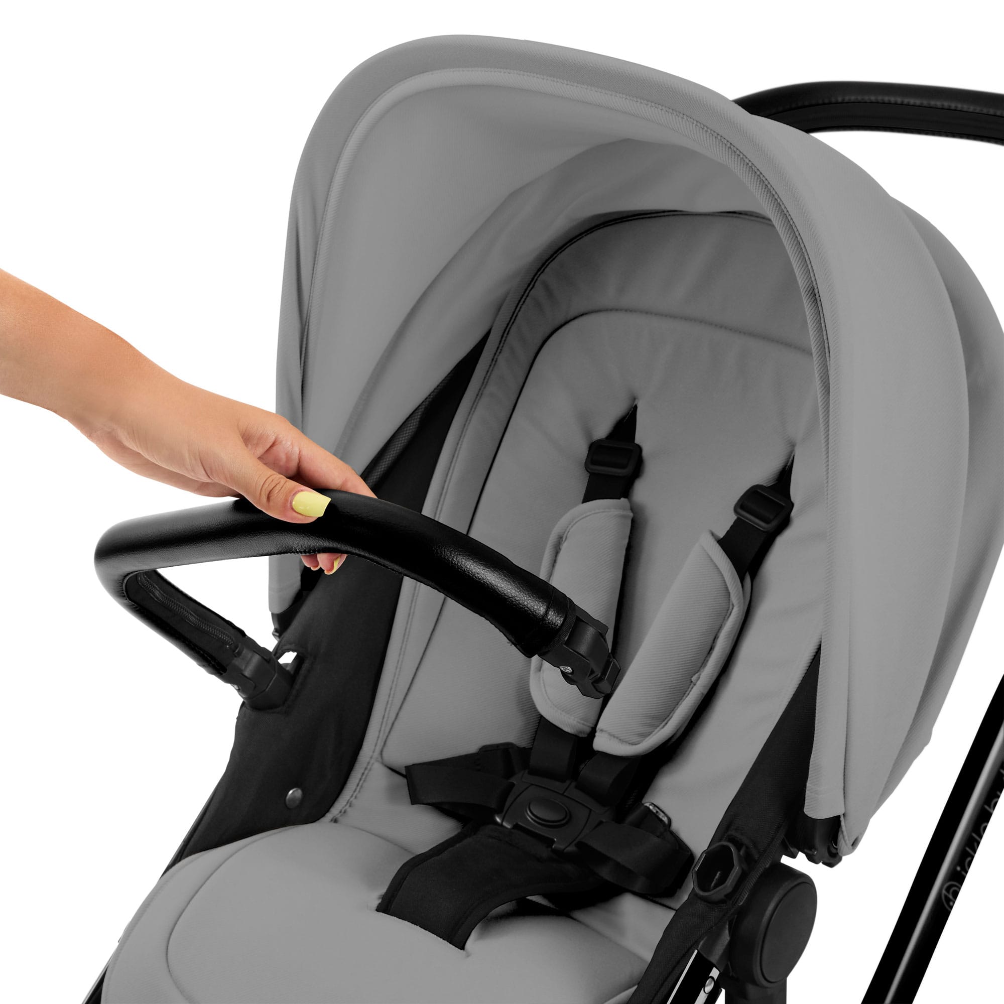 Ickle Bubba Stomp Luxe 12 Piece Travel System with i-Size Nimbus Car Seat & Spin Isofix Base in Pearl Grey Travel Systems