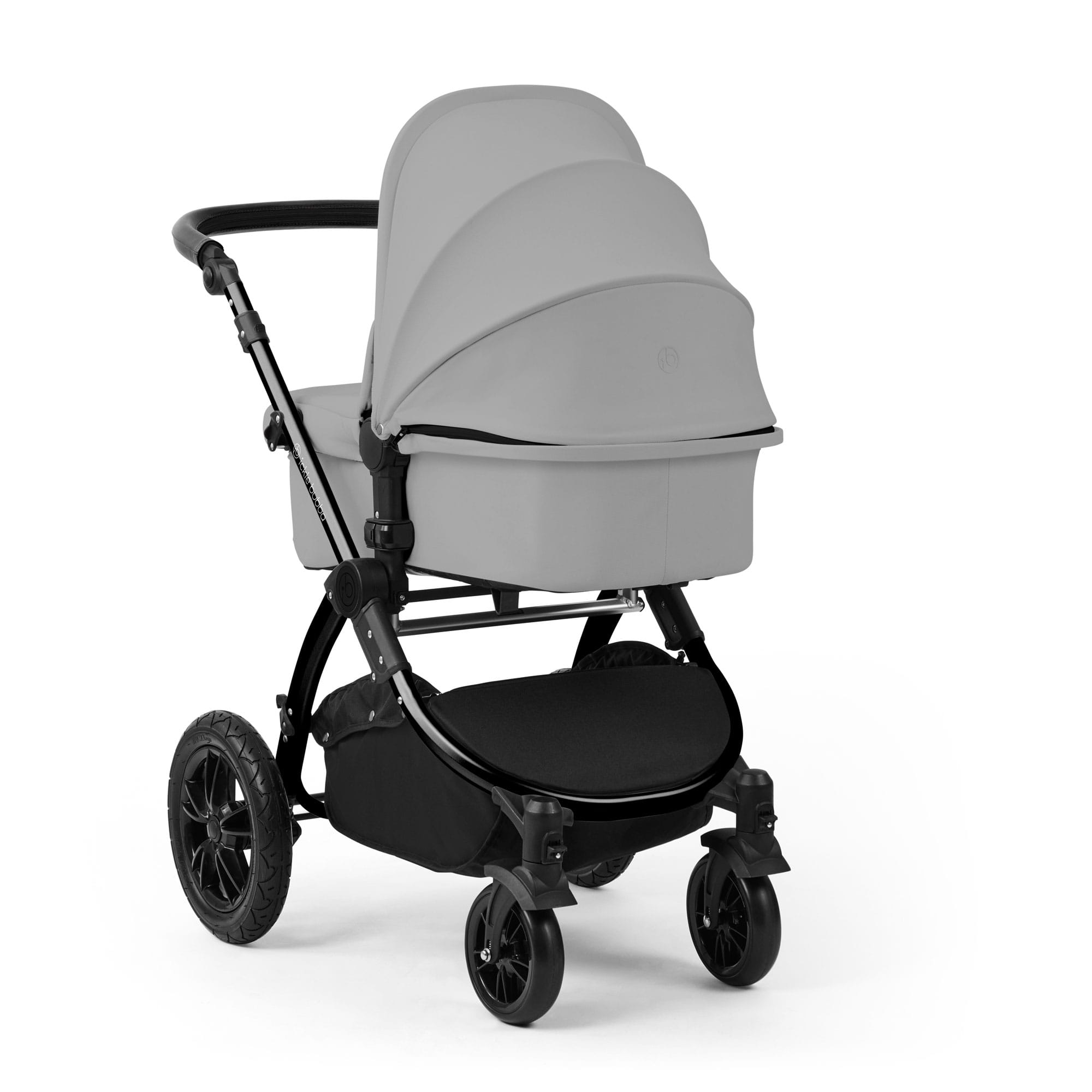Ickle Bubba Stomp Luxe 12 Piece Travel System with i-Size Nimbus Car Seat & Spin Isofix Base in Pearl Grey Travel Systems