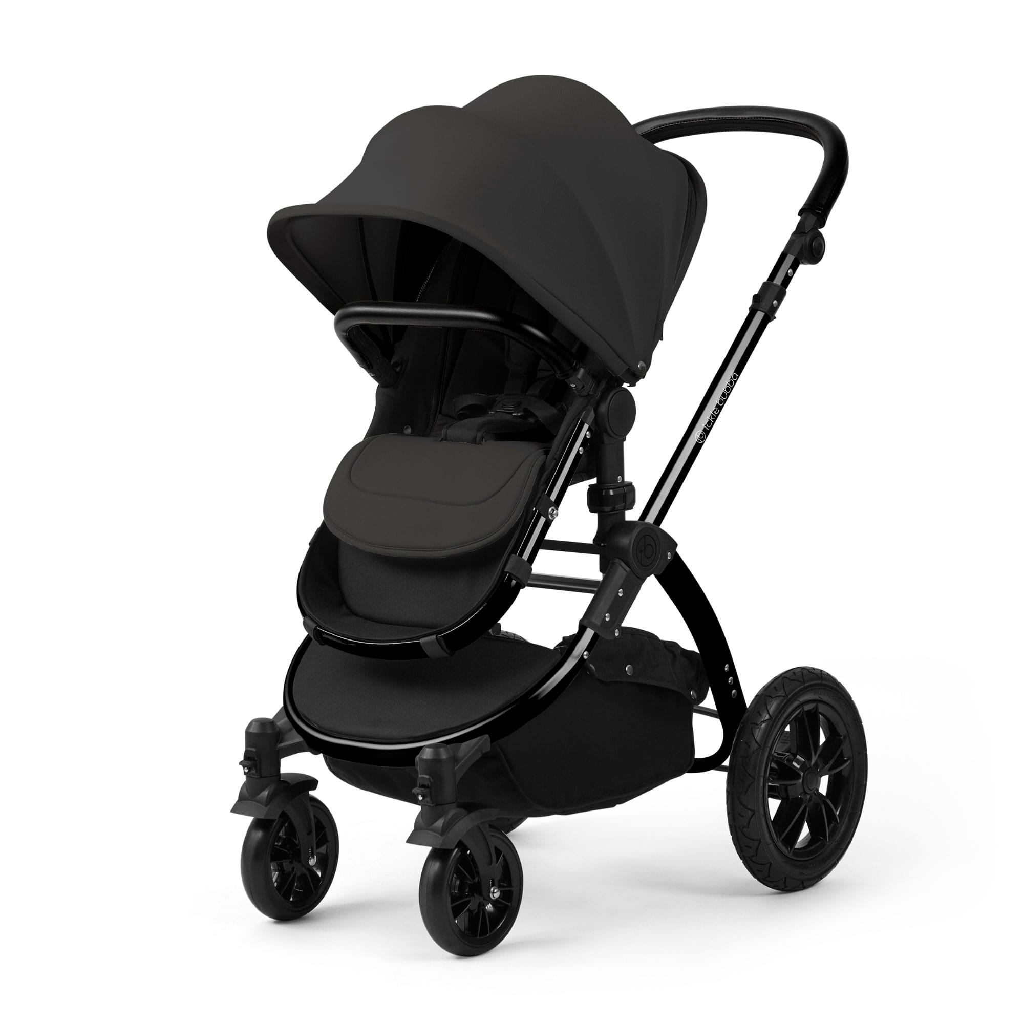 Ickle Bubba Stomp Luxe 12 Piece Travel System with Maxi-Cosi Cabriofix i-Size Car Seat & Isofix Base in Charcoal Grey Travel Systems