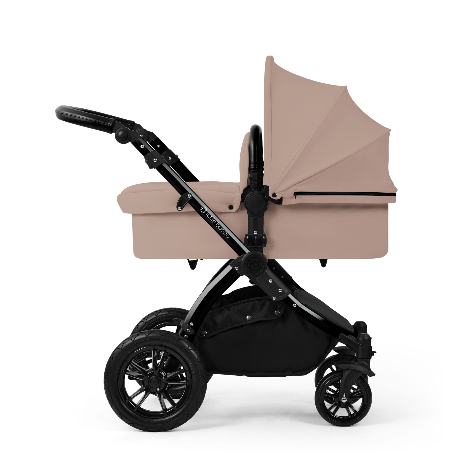 Ickle Bubba Stomp Luxe 12 Piece Travel System with Maxi-Cosi Cabriofix i-Size Car Seat & Isofix Base in Desert Travel Systems