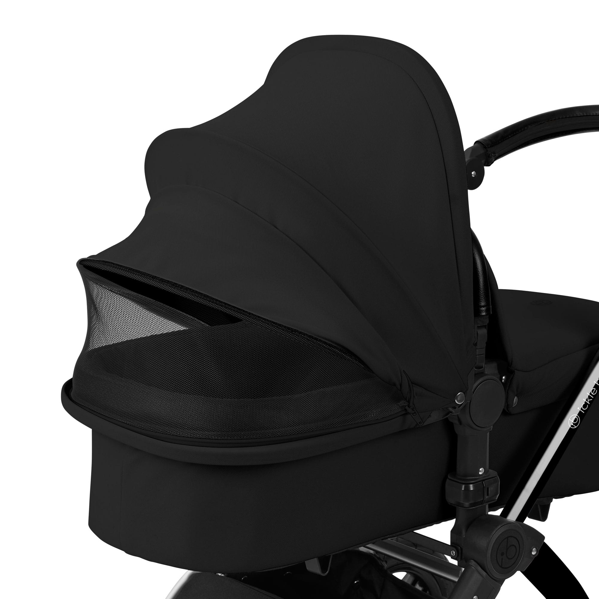 Ickle Bubba Stomp Luxe 12 Piece Travel System with Maxi-Cosi Cabriofix i-Size Car Seat & Isofix Base in Midnight Travel Systems