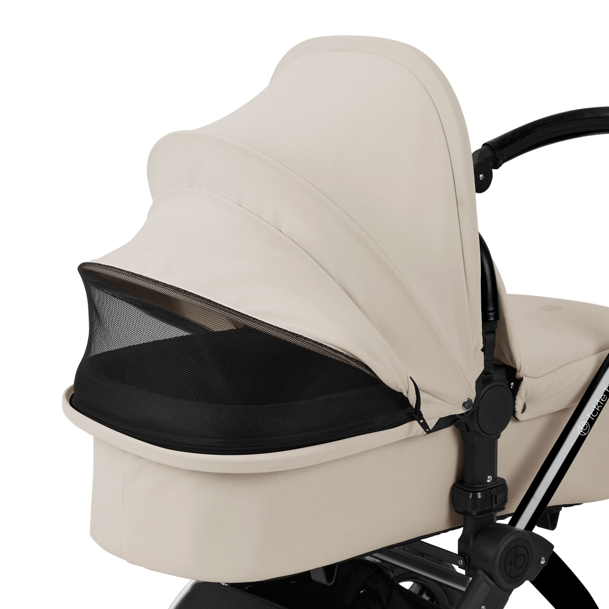Ickle Bubba Stomp Luxe 12 Piece Travel System with Maxi-Cosi Cabriofix i-Size Car Seat & Isofix Base in Stone Travel Systems