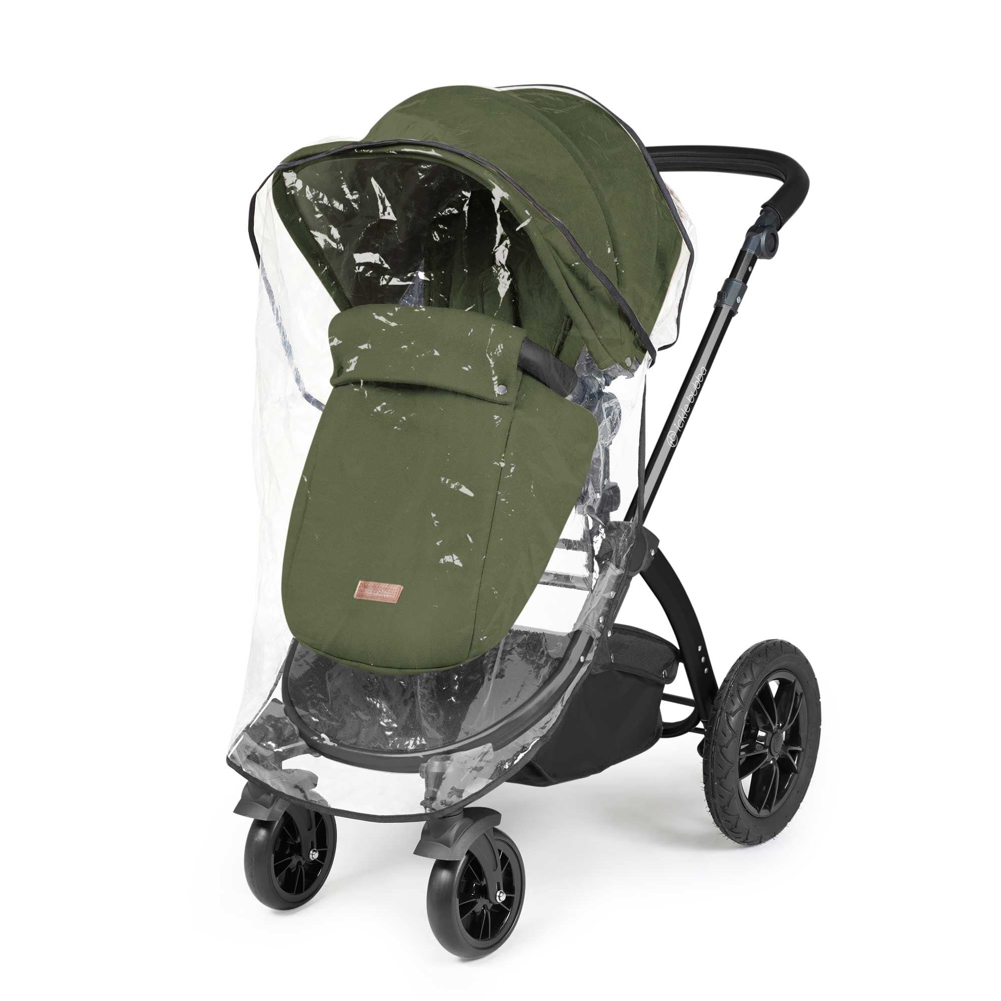 Ickle Bubba Stomp Luxe All-in-One Travel System with Isofix Base in Black/Woodland/Black Travel Systems 10-011-300-138 5056515026511