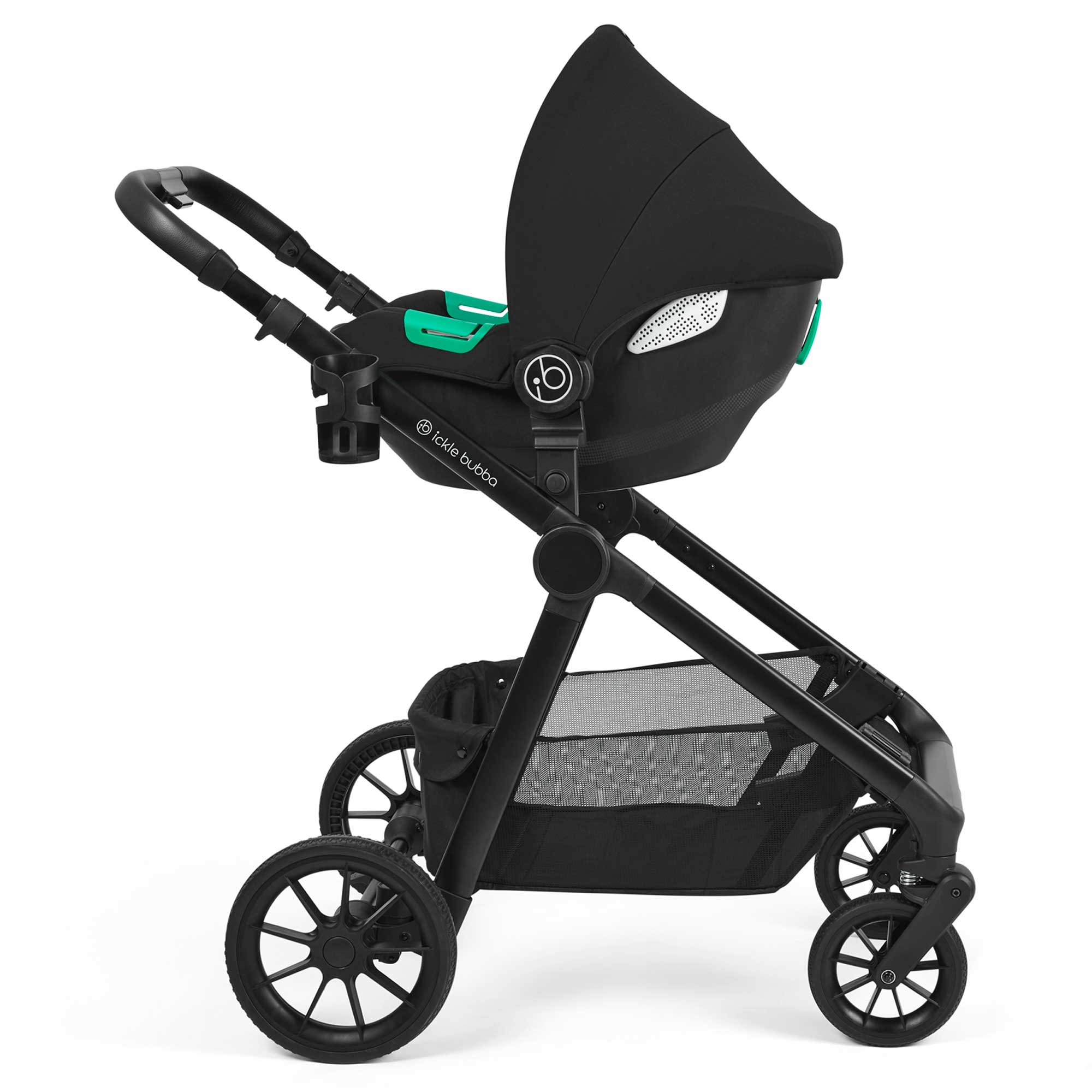 Ickle Bubba Virgo Growing Families Travel System in Black/Stone/Black Travel Systems 12-001-300-163 5056515034974