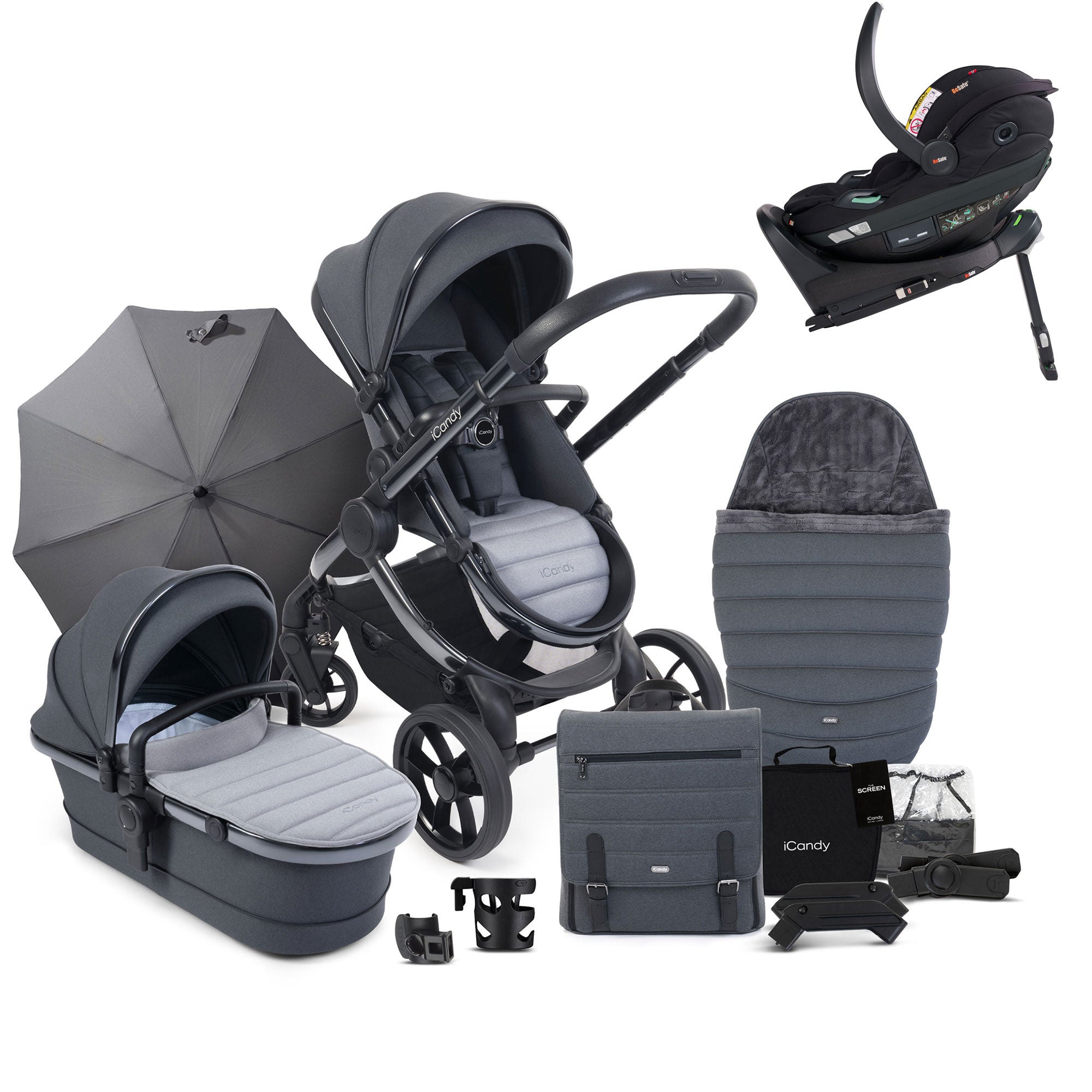 iCandy Peach 7 Complete Besafe Bundle in Truffle