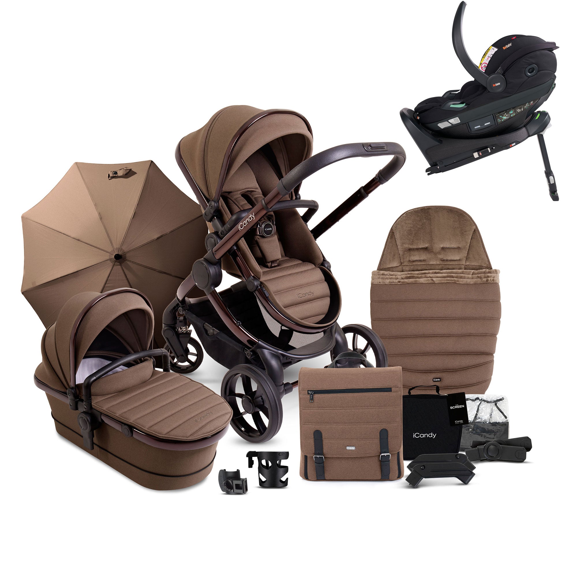 iCandy Peach 7 Complete Besafe Bundle in Coco