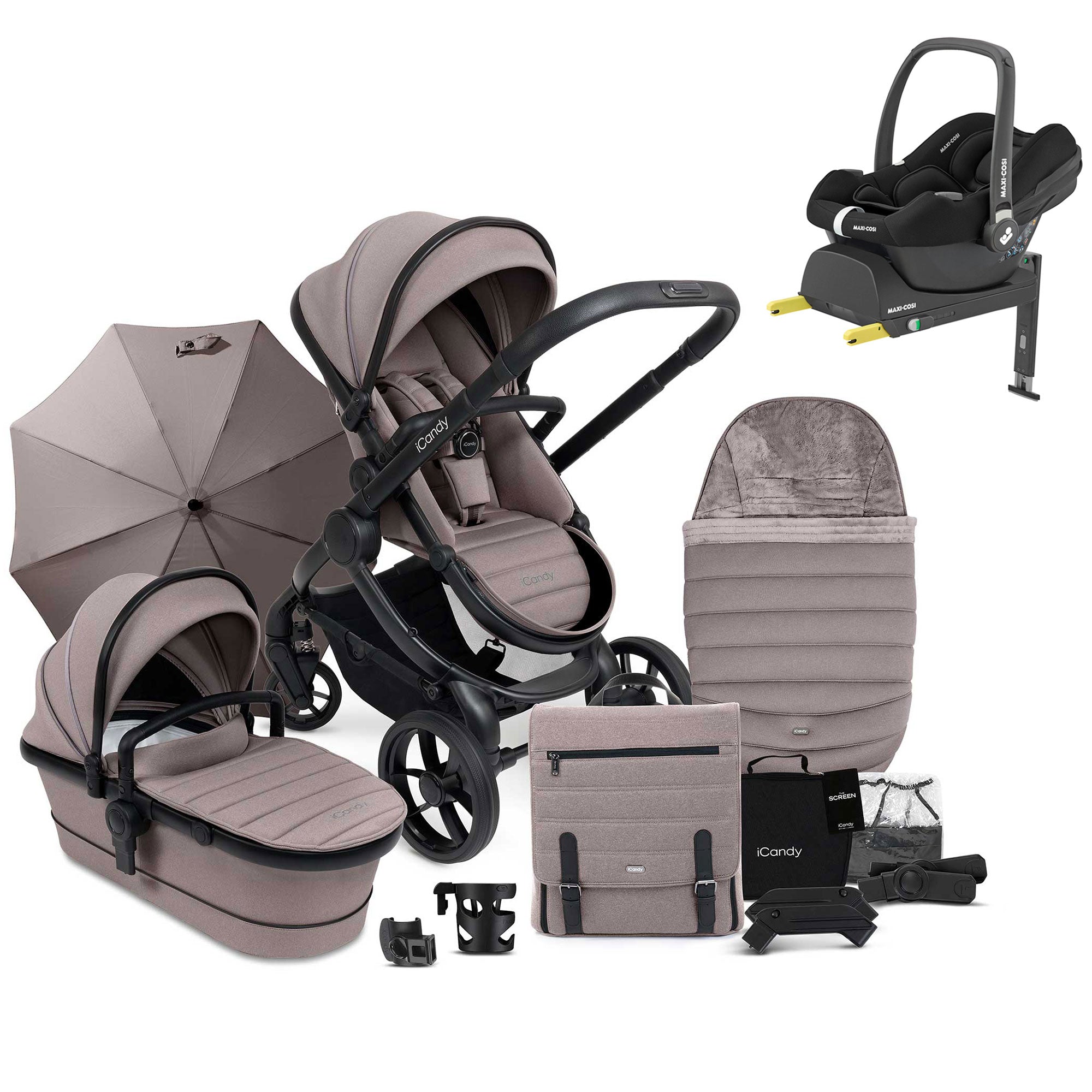 iCandy Peach 7 Complete Maxi-Cosi Bundle in Porcini