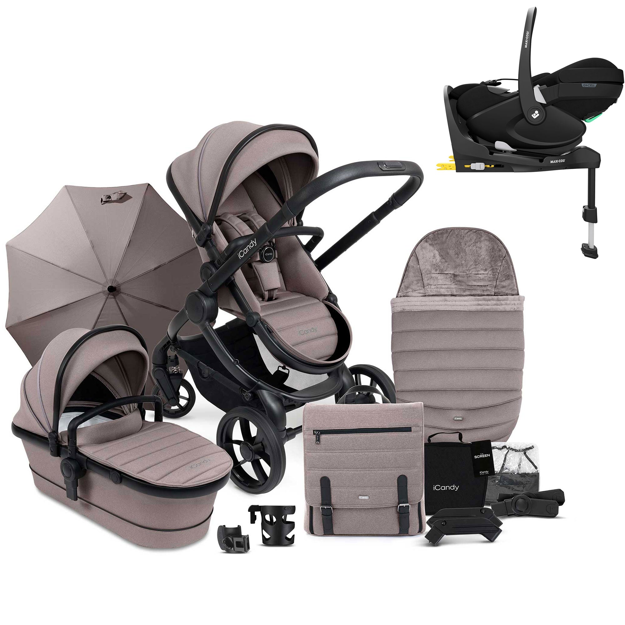 iCandy Peach 7 Complete Maxi-Cosi Bundle in Porcini