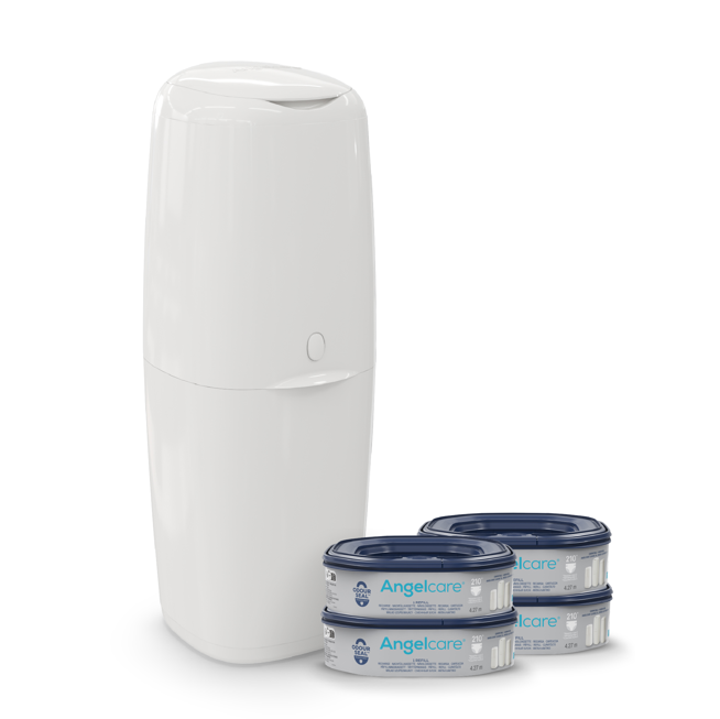 Angelcare XL Nappy Bin in White