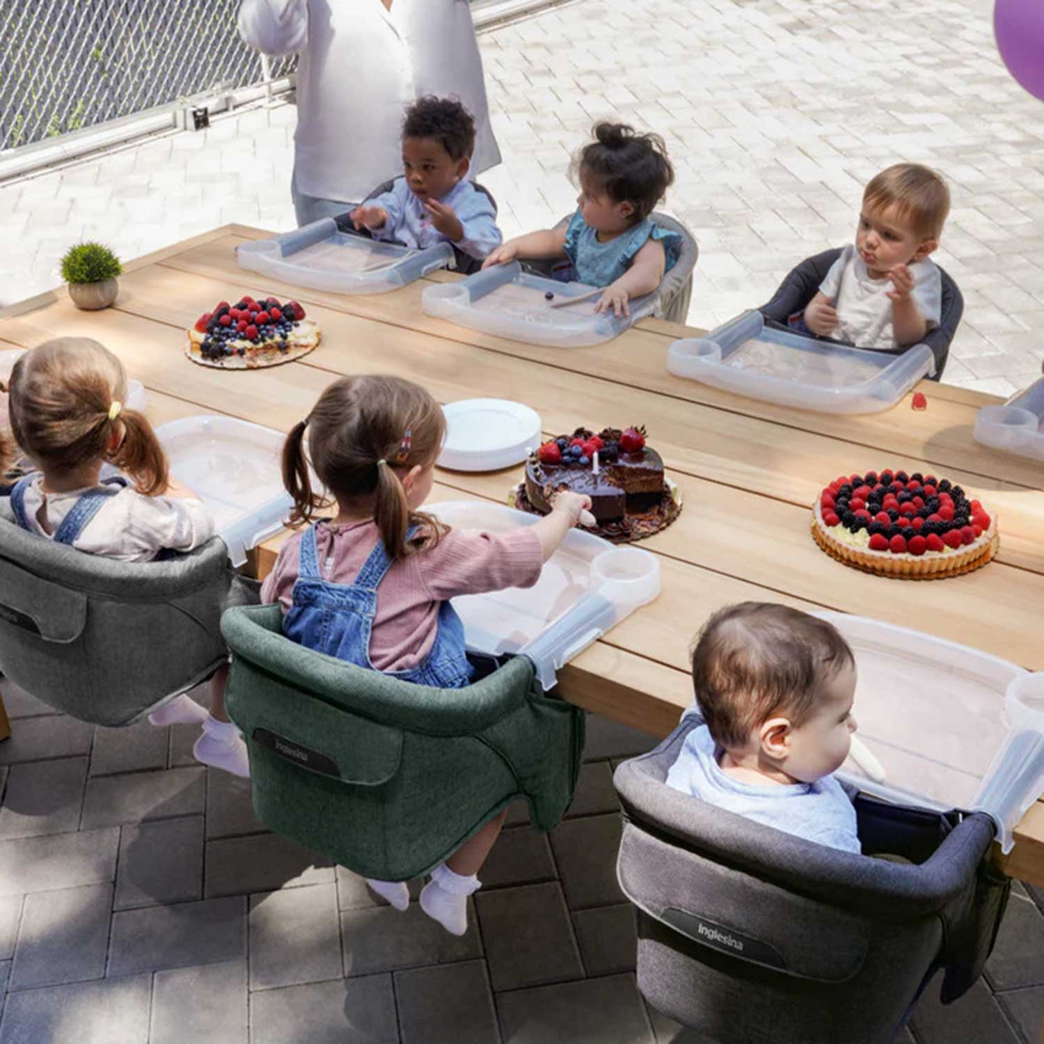 Inglesina Fast Clamp-On Highchair in Stone Grey Baby Highchairs HIG/ING/090840 8029448090840