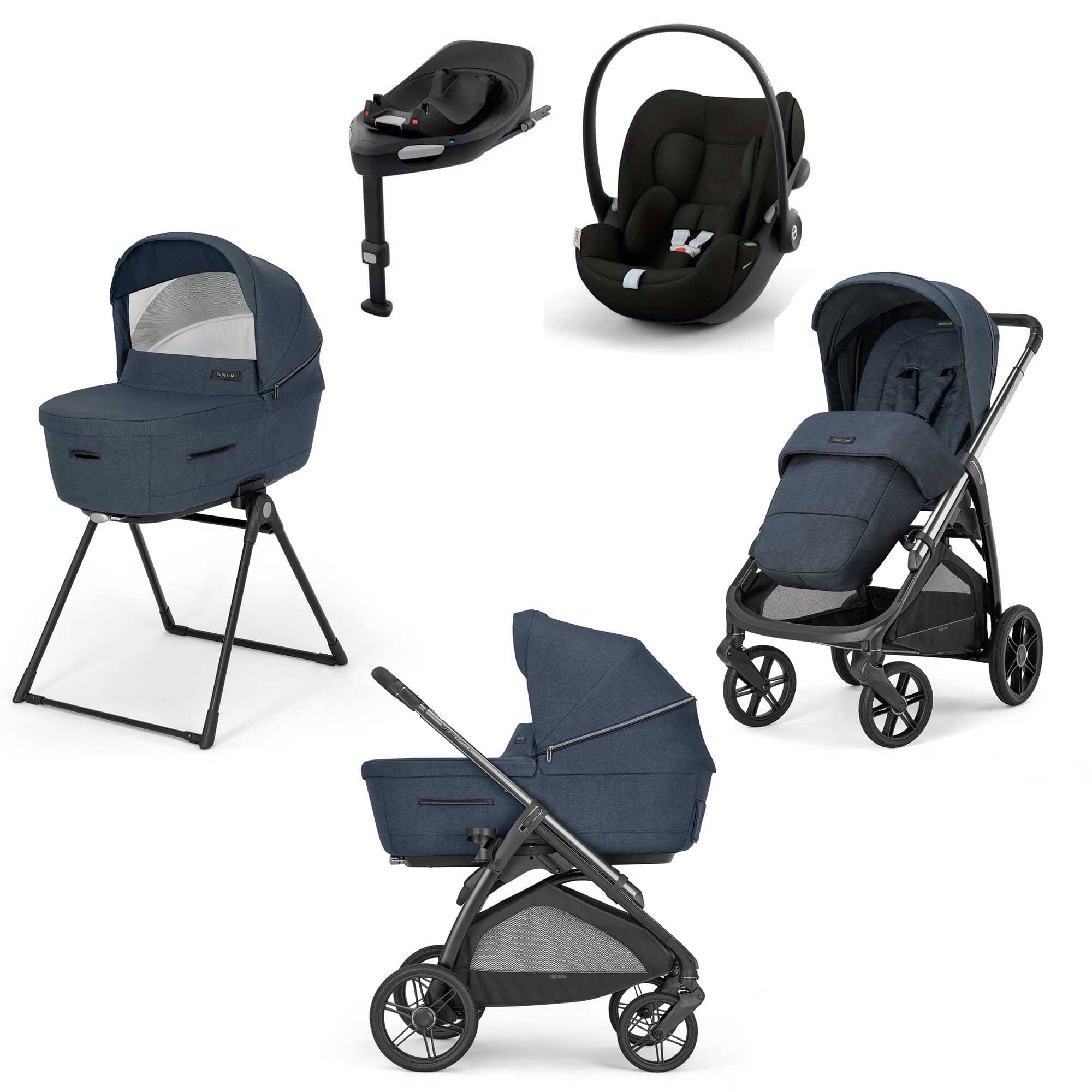 Inglesina Aptica Quattro Cybex Travel System in Resort Blue Travel Systems STR/ING/154015-2 5060971154015