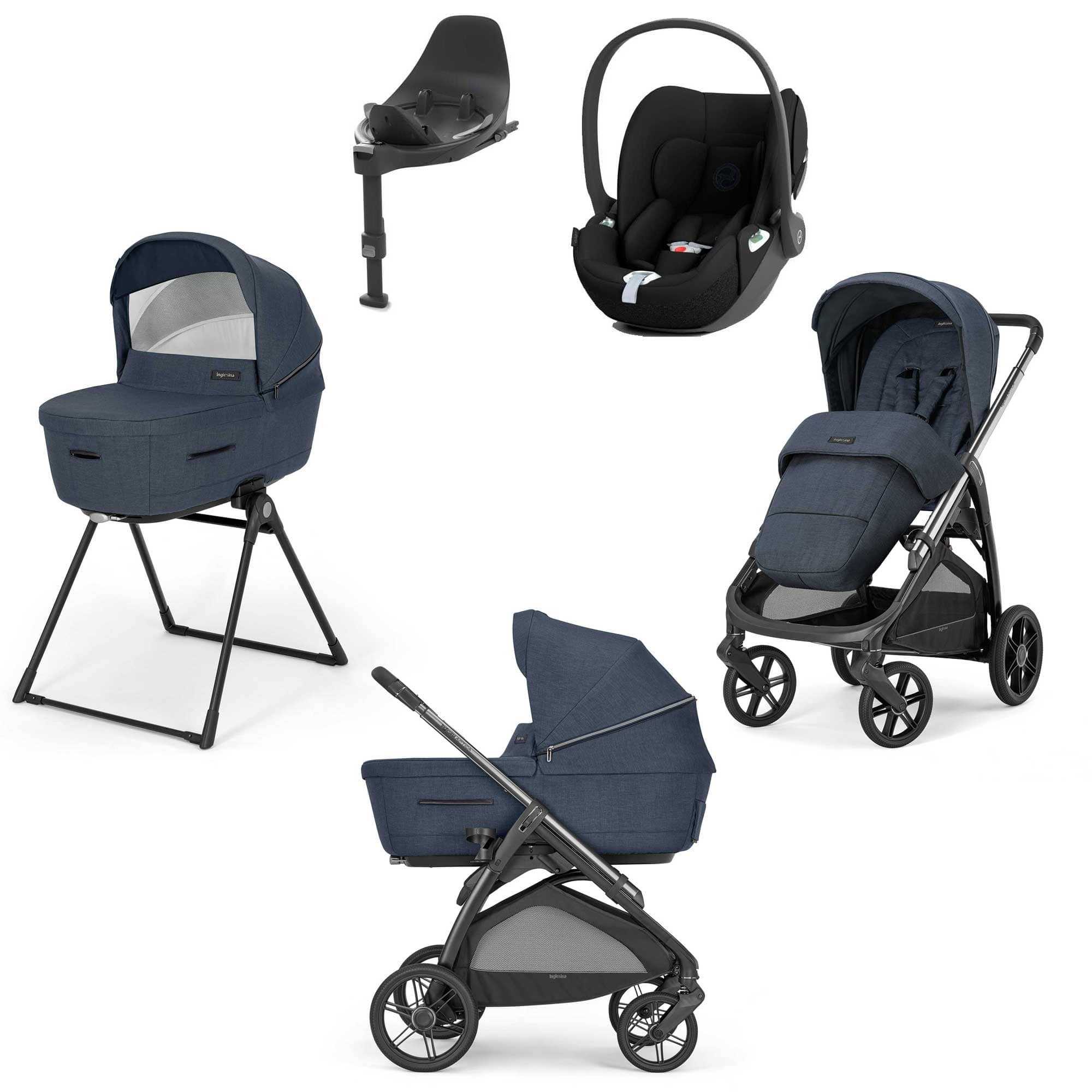 Inglesina Aptica Quattro Cybex Travel System in Resort Blue Travel Systems STR/ING/154015-3 5060971154015