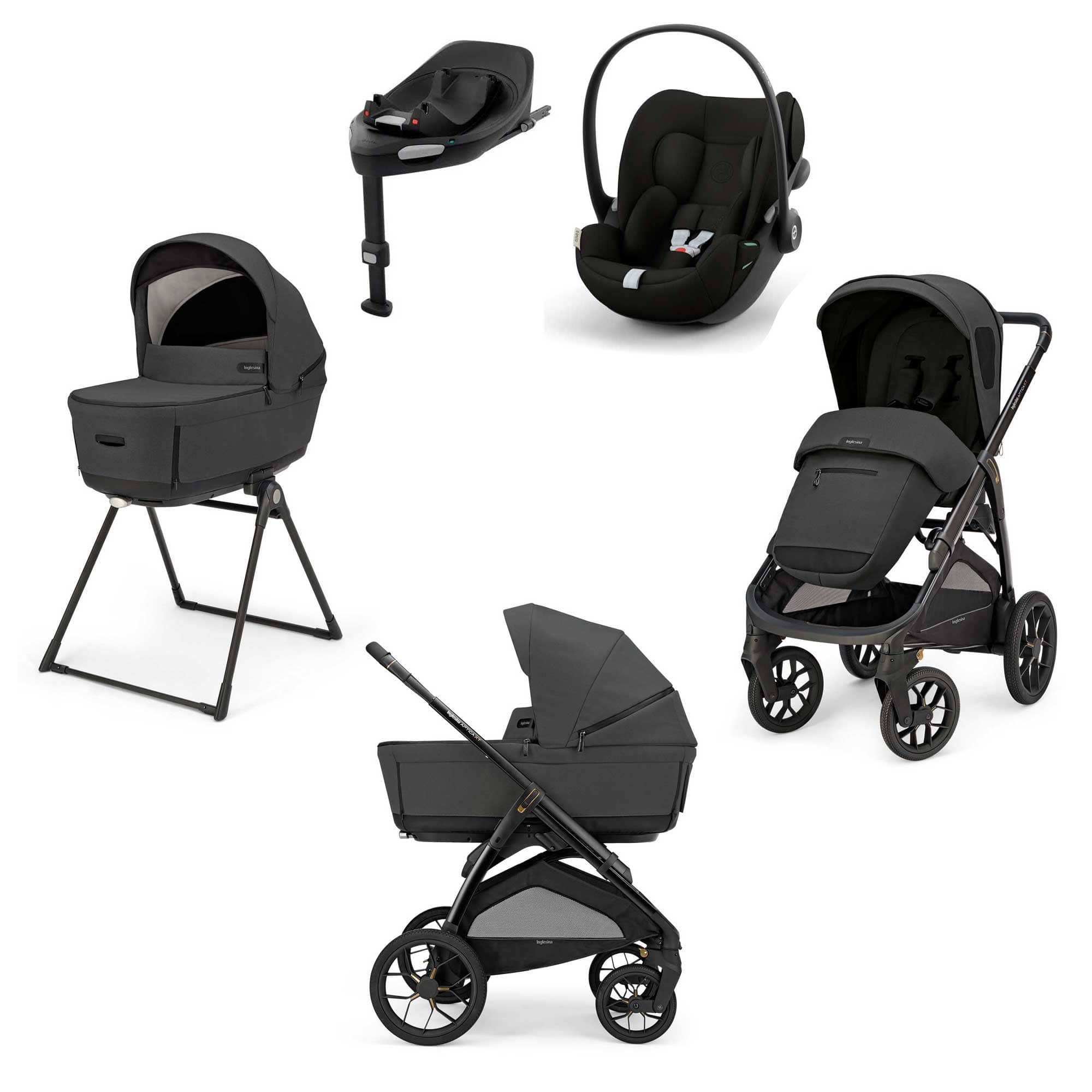 Inglesina Aptica XT Quattro Cybex Travel System in Magnet Grey Travel Systems STR/ING/154039-5 8029448091397