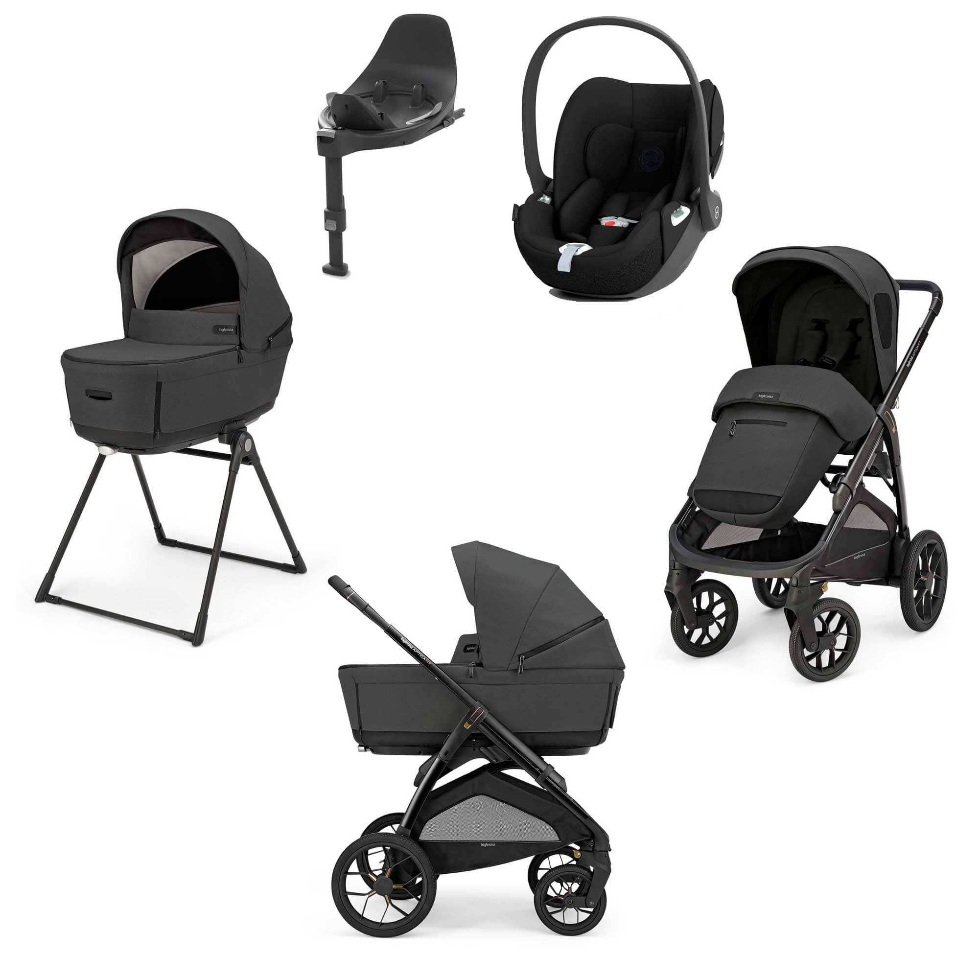 Inglesina Aptica XT Quattro Cybex Travel System in Magnet Grey Travel Systems STR/ING/154039-6 8029448091397