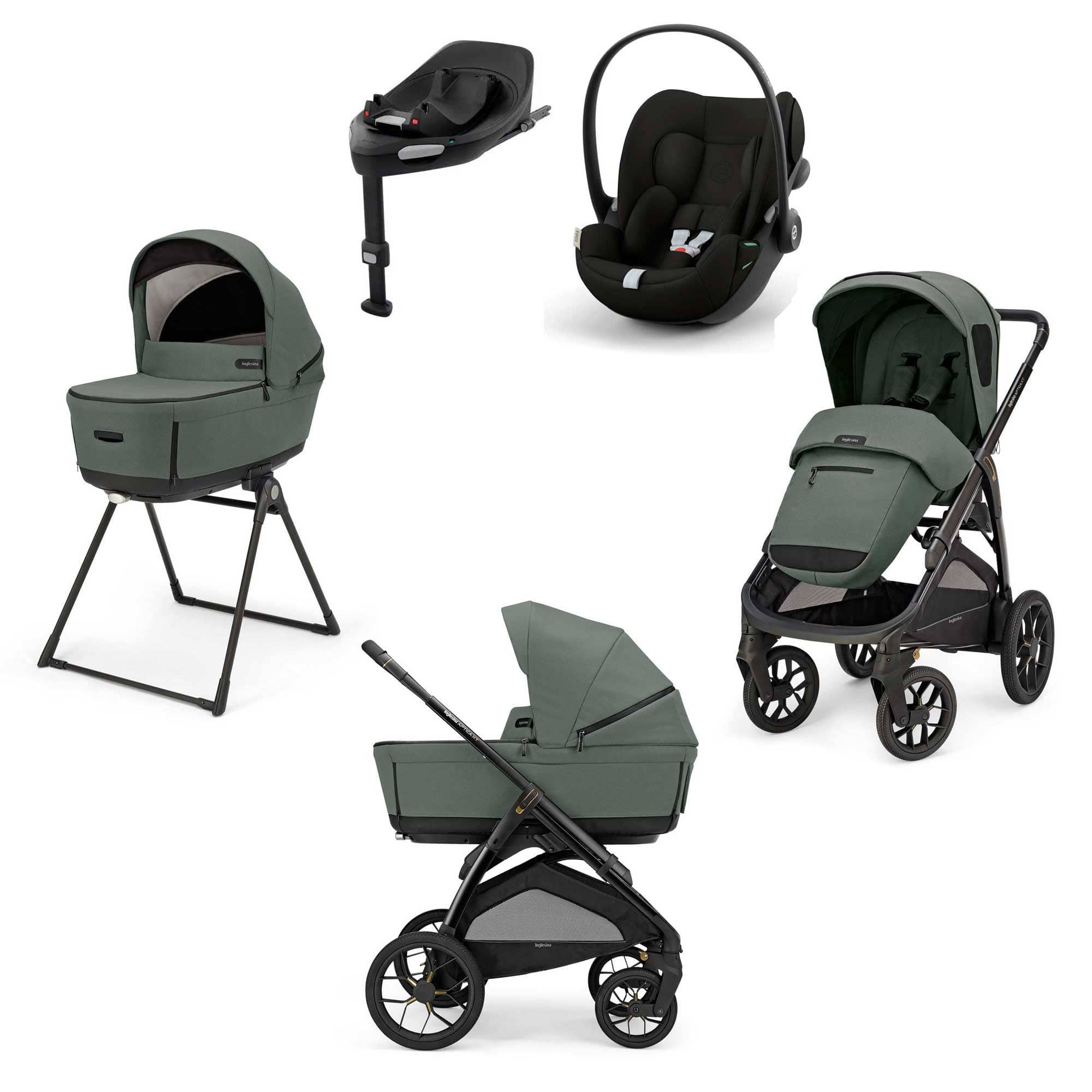 Inglesina Aptica XT Quattro Cybex Travel System in Taiga Green Travel Systems STR/ING/154046-5 8029448091410