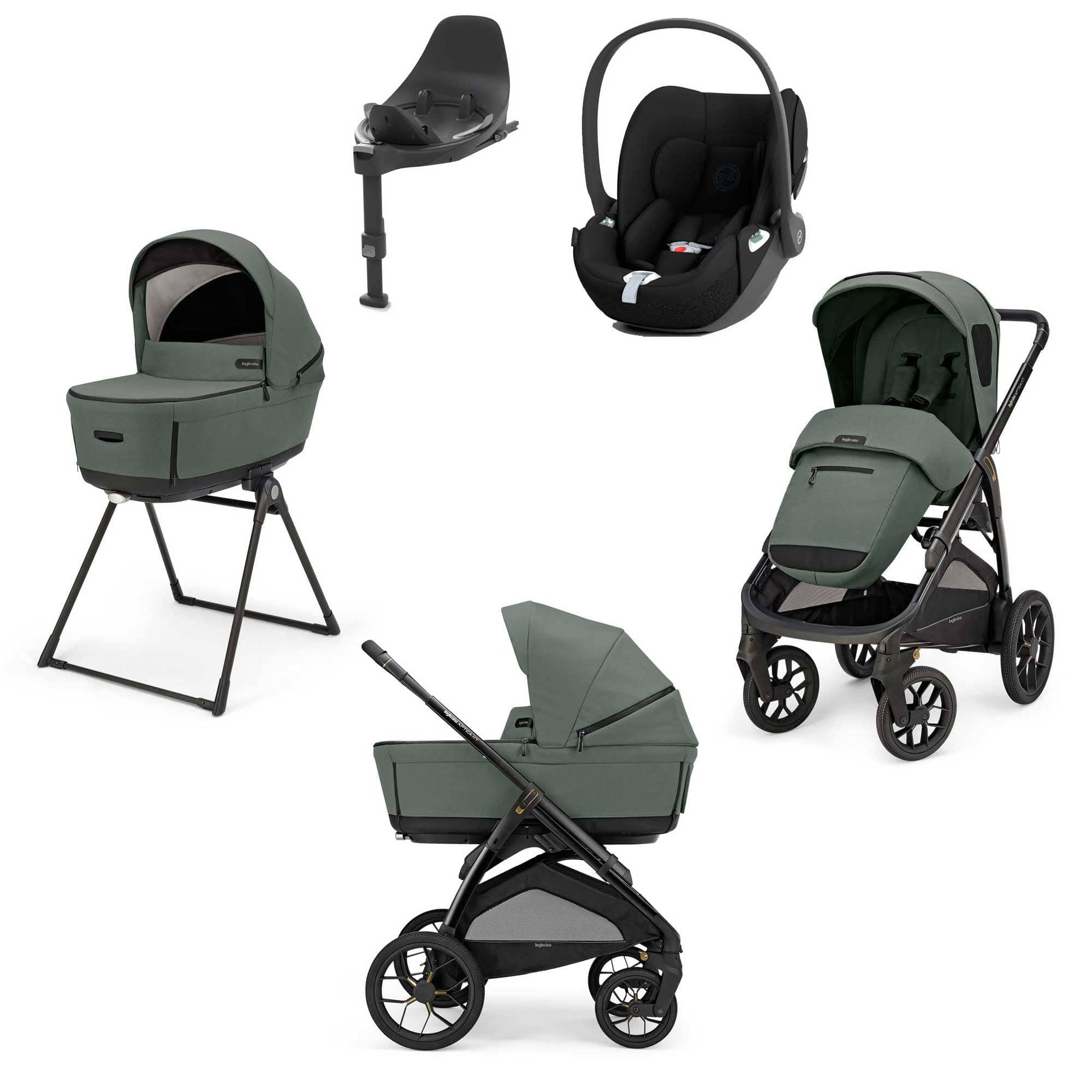 Inglesina Aptica XT Quattro Cybex Travel System in Taiga Green Travel Systems STR/ING/154046-6 8029448091410