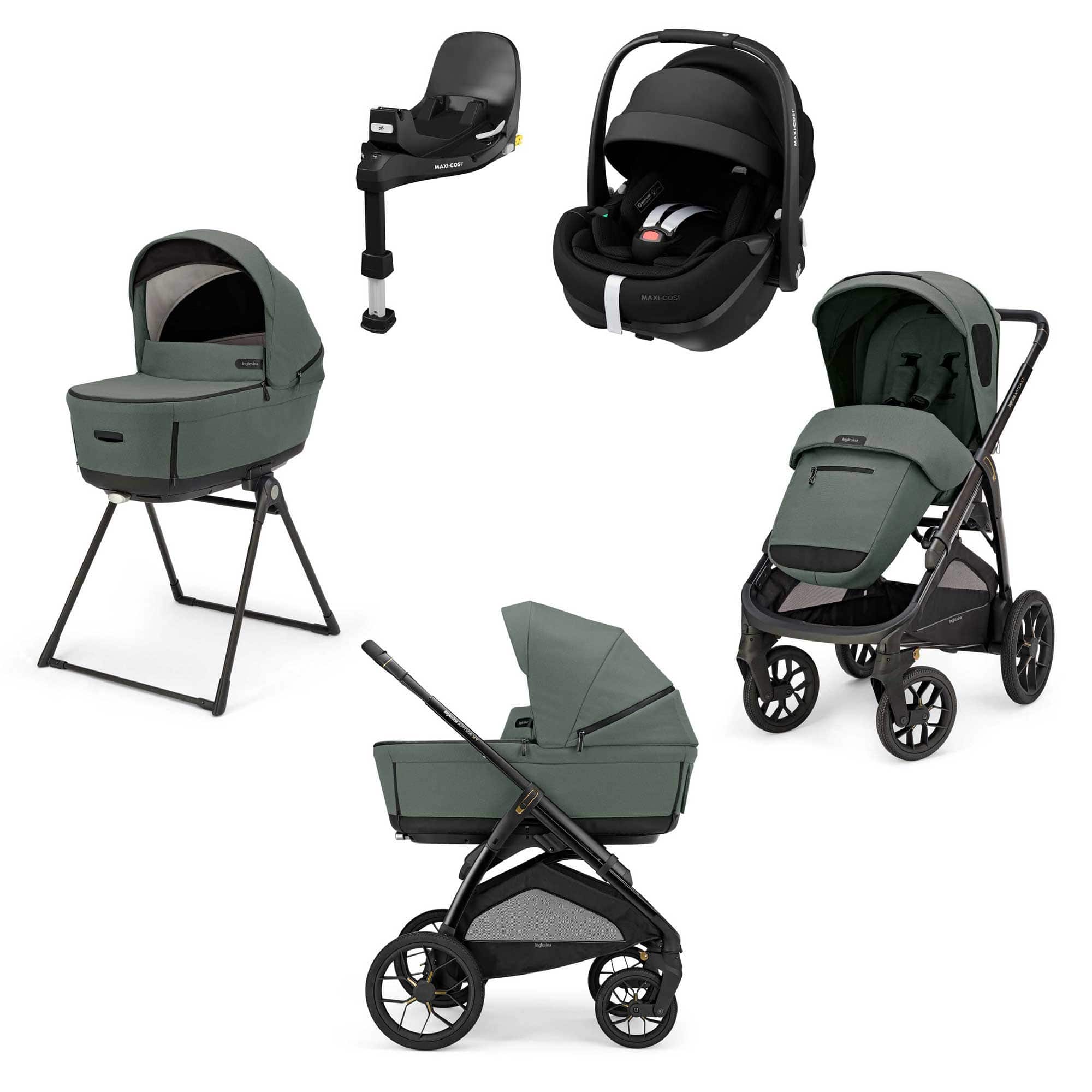 Inglesina Aptica XT Quattro Maxi-Cosi Travel System in Taiga Green Travel Systems STR/ING/154046-3 8029448091410