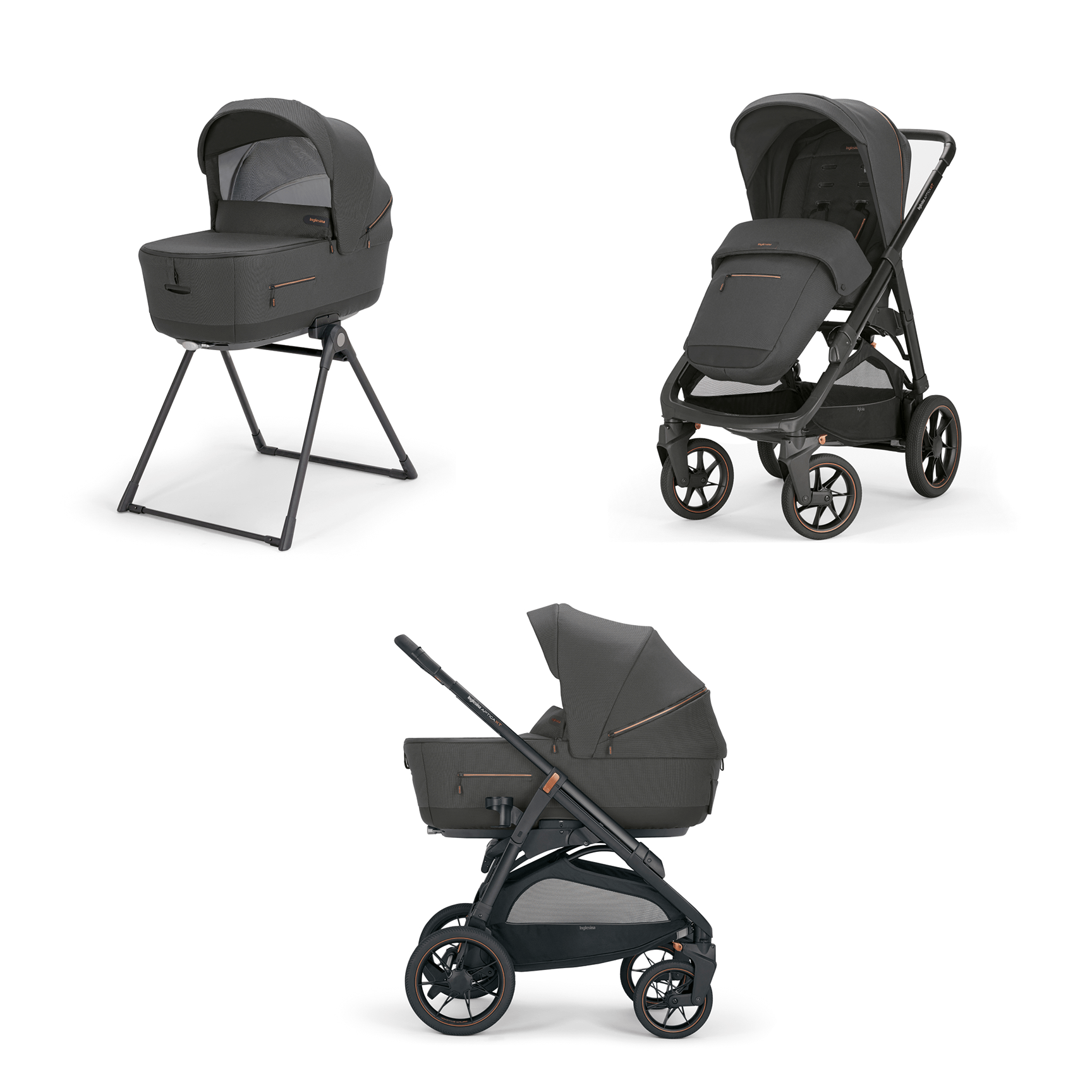 Inglesina Aptica XT Travel System Quattro in Magnet Grey Travel Systems APT-MAG-GRY 8029448087000