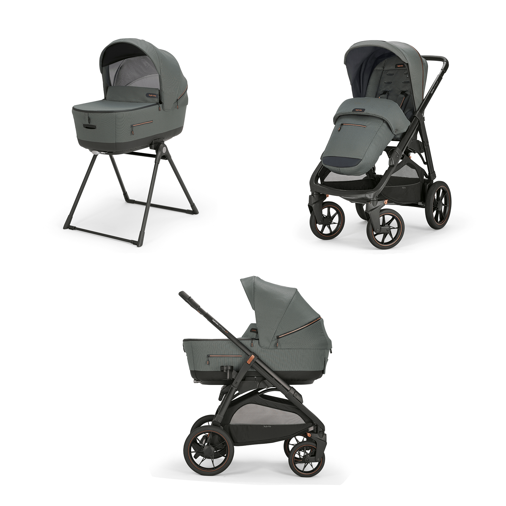 Inglesina Aptica XT Travel System Quattro in Taiga Green Travel Systems APT-TAI-GRN 8029448087017