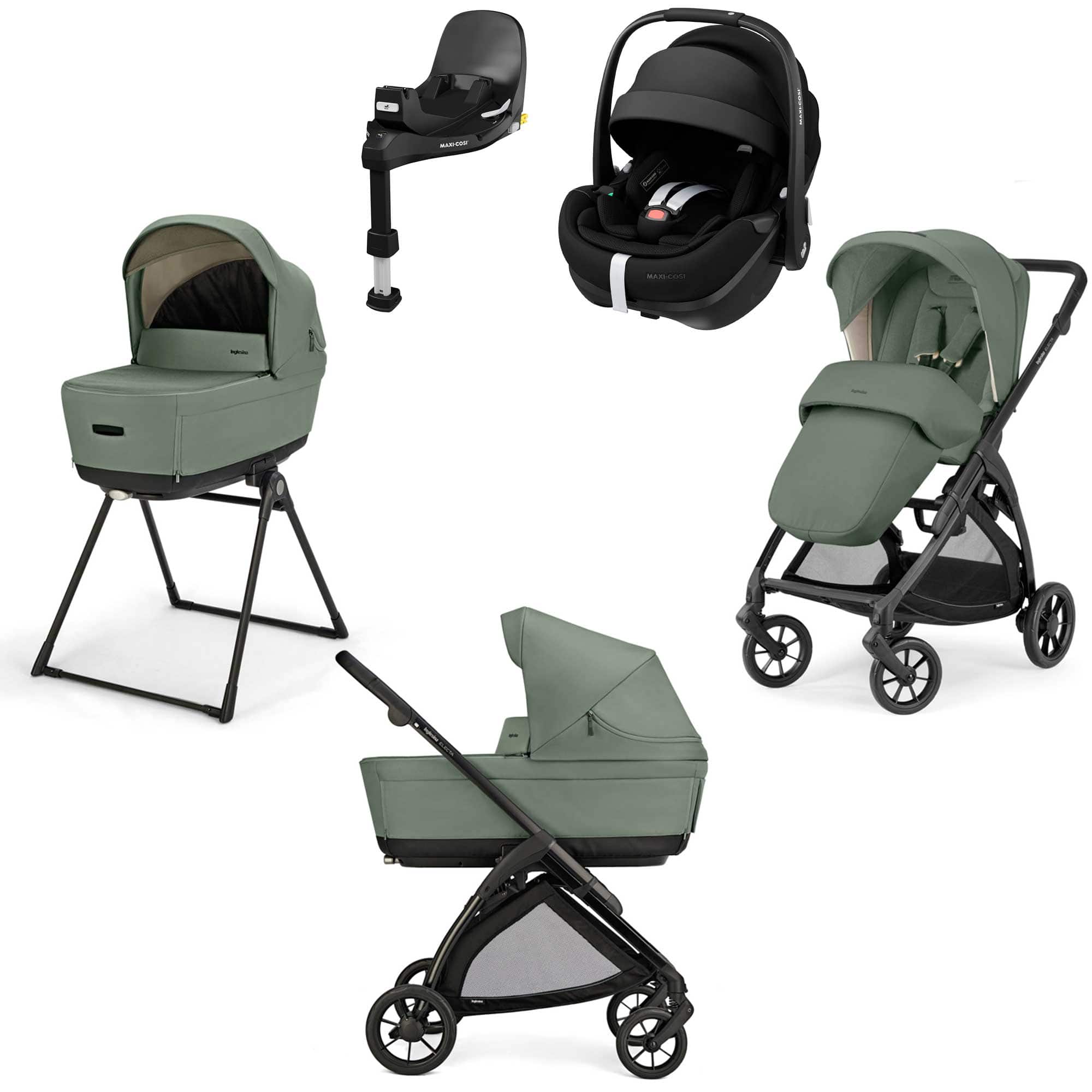 Inglesina Electa Quattro Maxi-Cosi Travel System in Murray Green Travel Systems STR/ING/153988-1 5060971154312