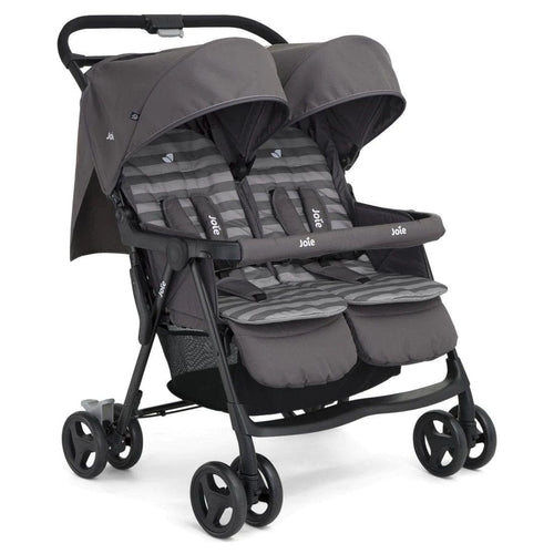 Joie Aire Twin Stroller (inc footmuff & raincover) in Dark Pewter Double & Twin Prams S1217AHDPW000 5056080611891
