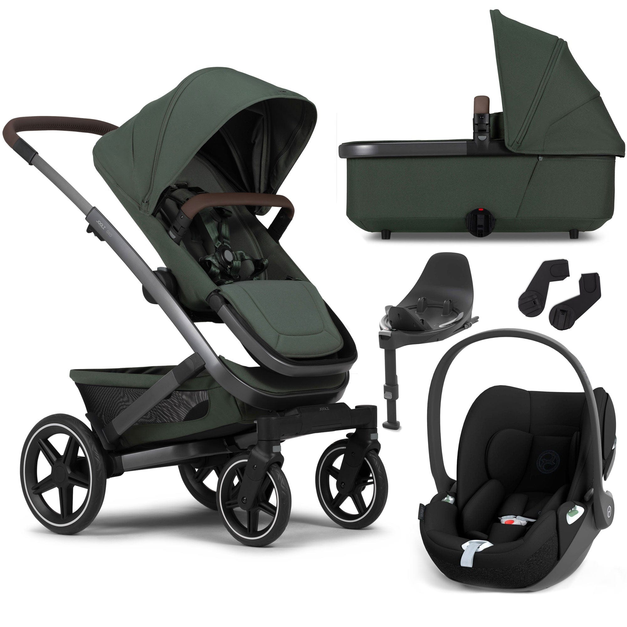 Joolz Geo3 Complete Cybex Travel System in Forest Green Travel Systems 15542-FOR-GRN 8715688083413