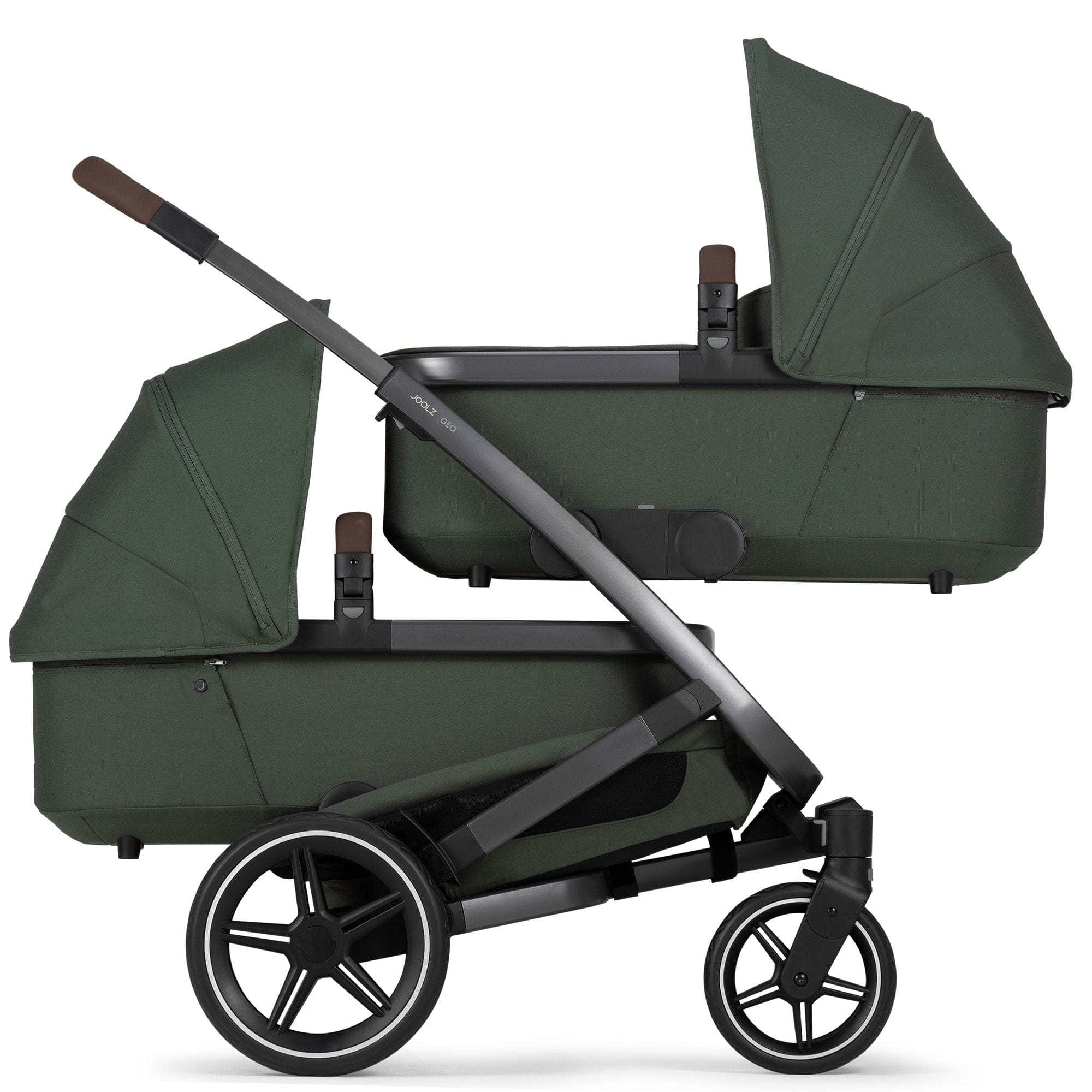 Joolz Geo3 Complete Twin Stroller in Forest Green Travel Systems 071302 8715688083420