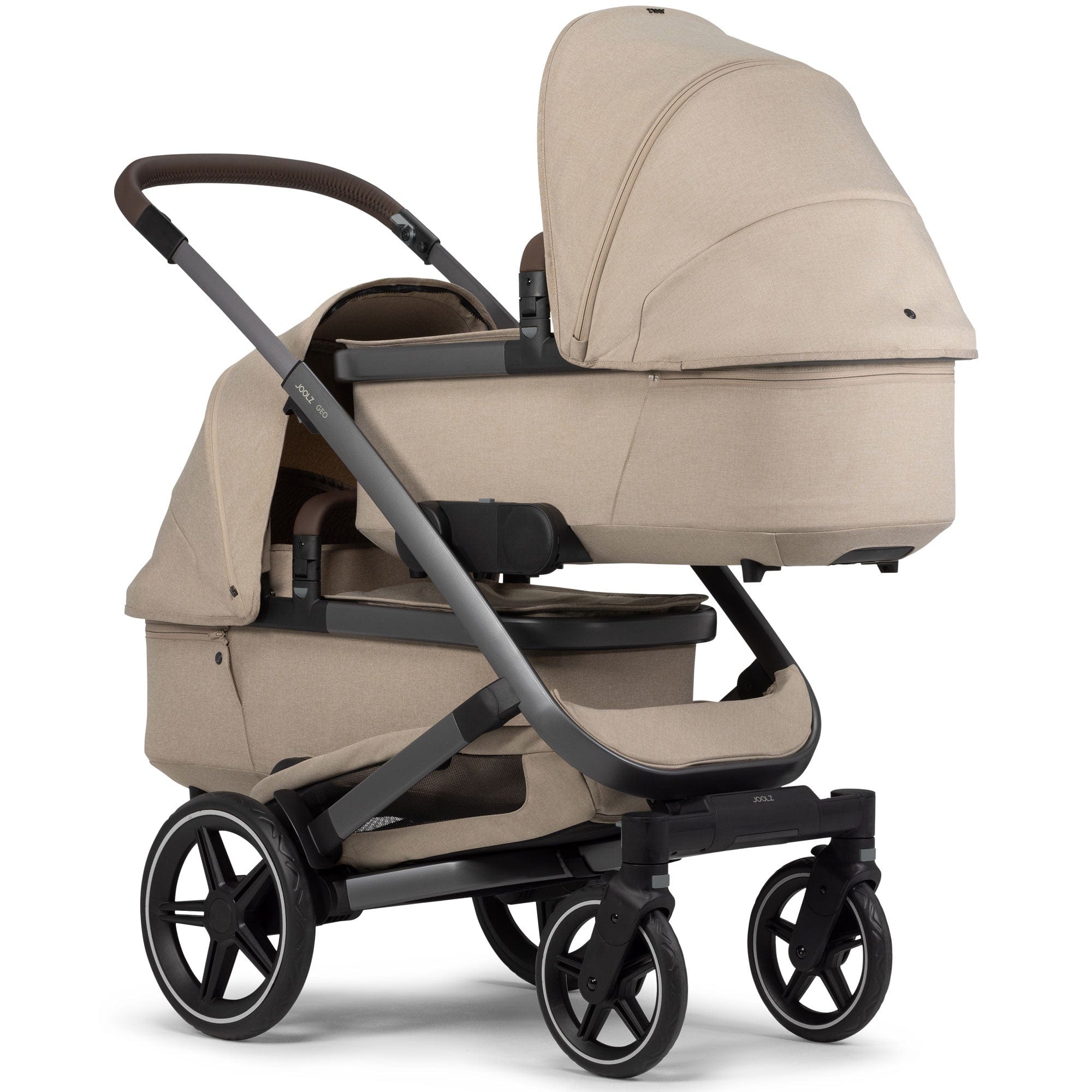 Joolz Geo3 Complete Twin Stroller in Sandy Taupe Travel Systems 071332 8715688083505