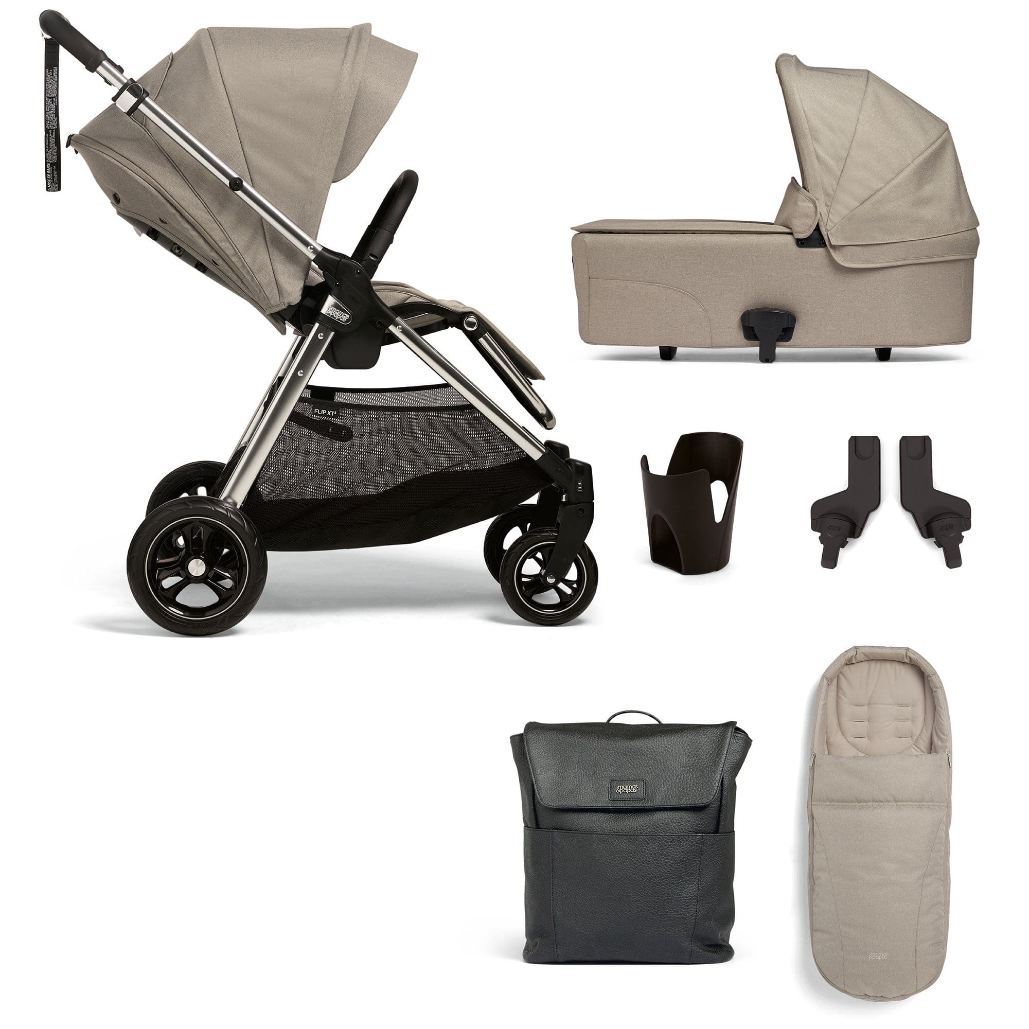 Mamas & Papas Flip XT³ 6 Piece Essentials Bundle in Fawn Baby Prams 94611FN00 5063229087370