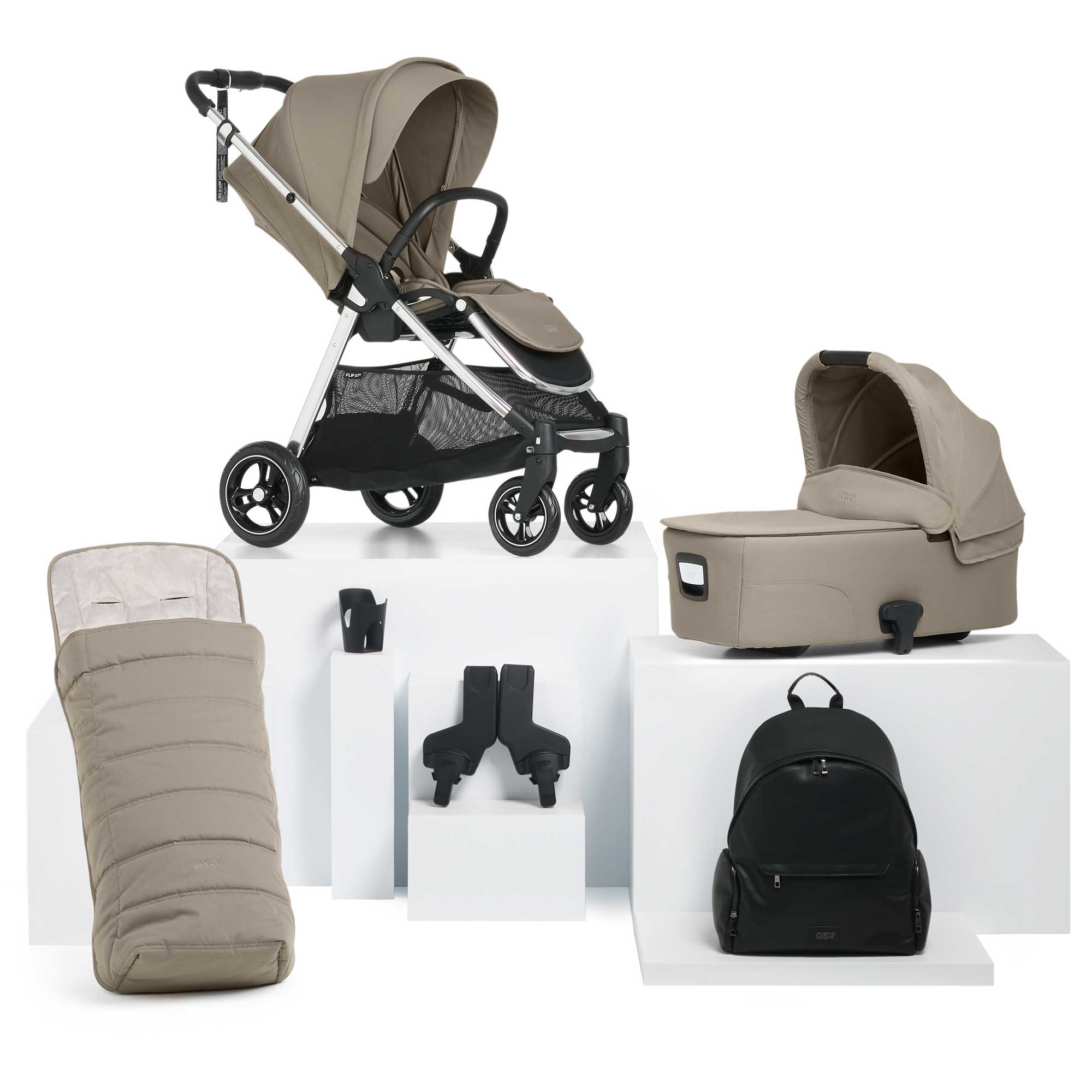 Mamas & Papas Flip XT³ 6 Piece Essentials Bundle in Sage Baby Prams 9461SA801 5063229227158