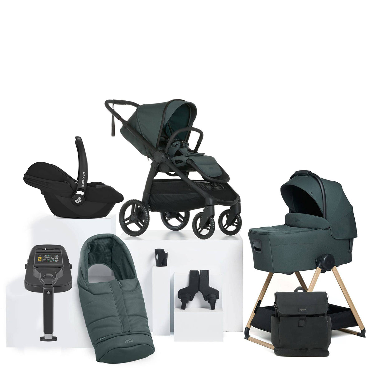 Mamas & Papas Ocarro 2 Complete 9 Piece Maxi-Cosi Bundle in Teal Baby Prams 67091TL01-7 5063229228162