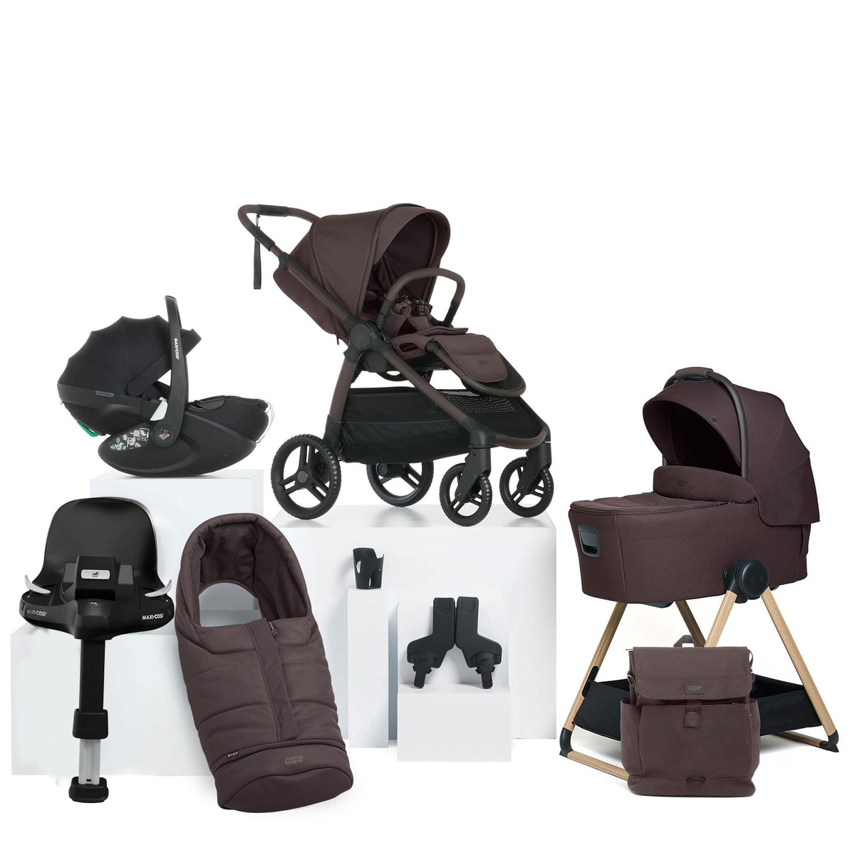 Mamas & Papas Ocarro 2 Complete 9 Piece Pebble 360 Pro 2 Bundle in Americano Baby Prams 67091AM01-5 5063229276194