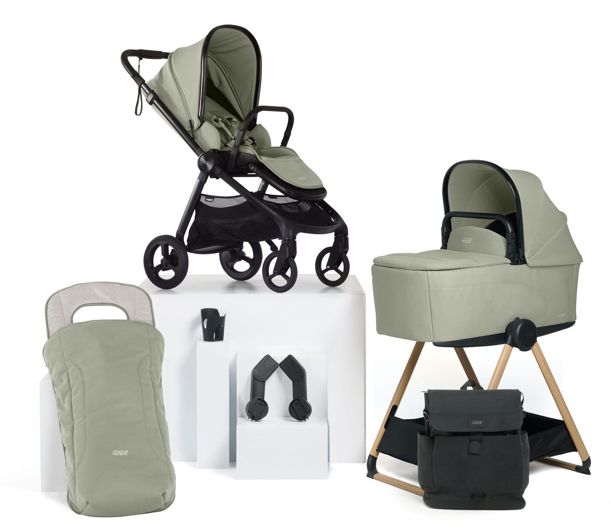 Mamas & Papas Vardo Essential Bundle in Sage Baby Prams 52381SG03 5063229326141