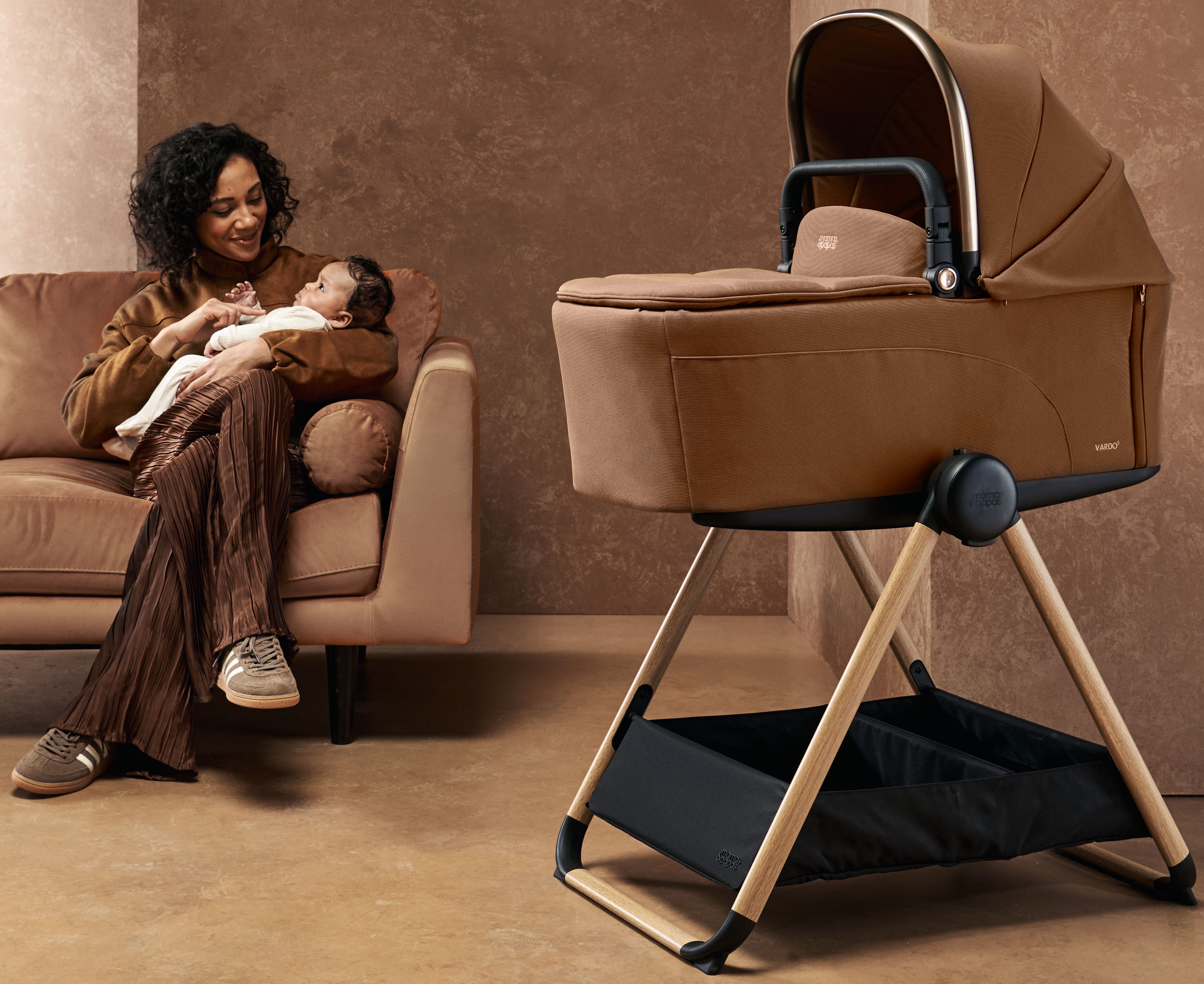 Mamas & Papas Vardo Carrycot Stand in Warm Ash Carrycot Stands 67401WA00 5063229261183