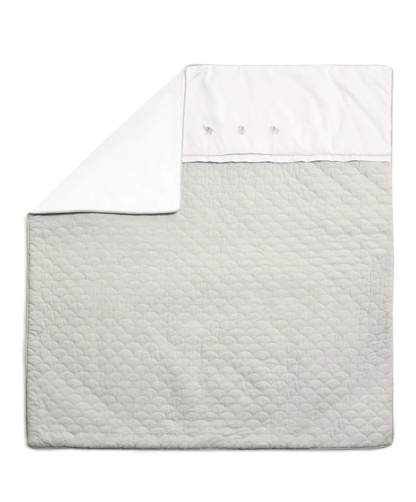 Mamas & Papas Welcome to the World Cotbed Quilt in Elephant Cot & Cot Bed Quilts 7041WW201 507232422655