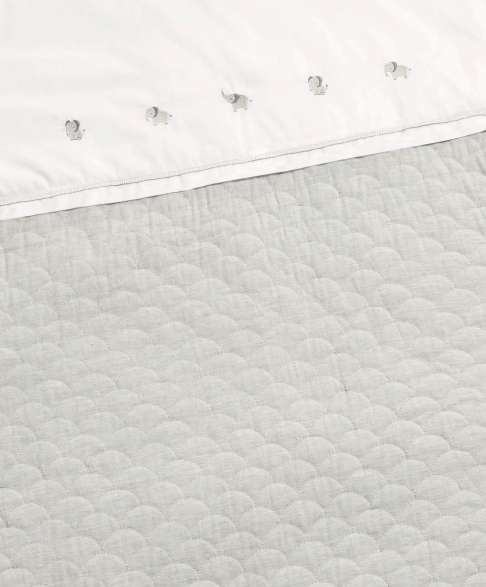 Mamas & Papas Welcome to the World Cotbed Quilt in Elephant Cot & Cot Bed Quilts 7041WW201 507232422655