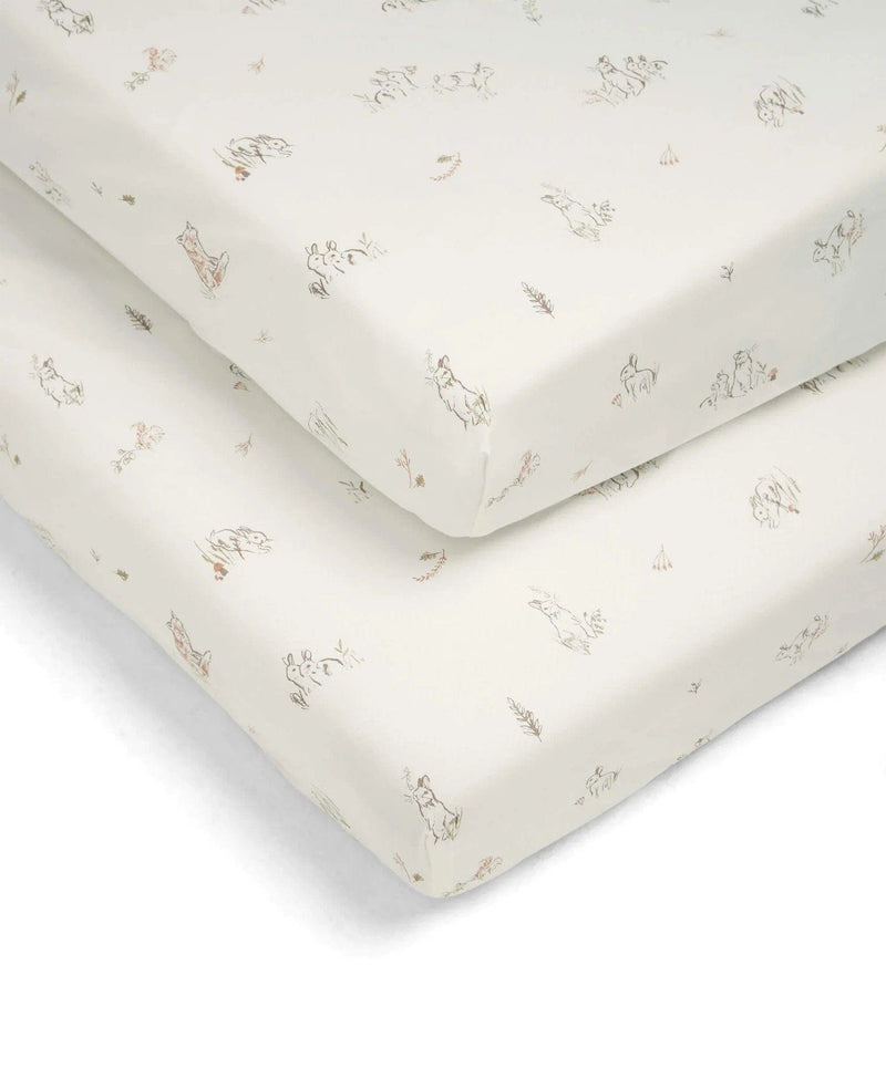 Mamas & Papas Fitted Cotbed Sheets in Bunny/Fox Cot & Cot Bed Sheets 779703401 5063229010293