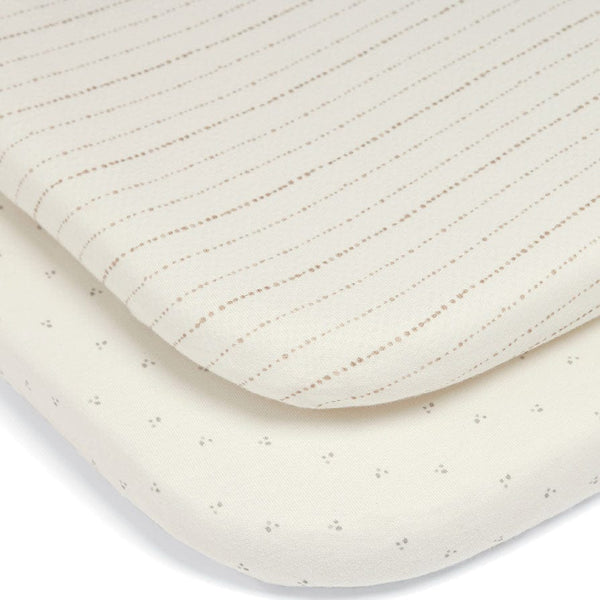Mamas & Papas Lua Bedside Crib Sheets in Oat Cot & Cot Bed Sheets 7781TJ801 5057232032366