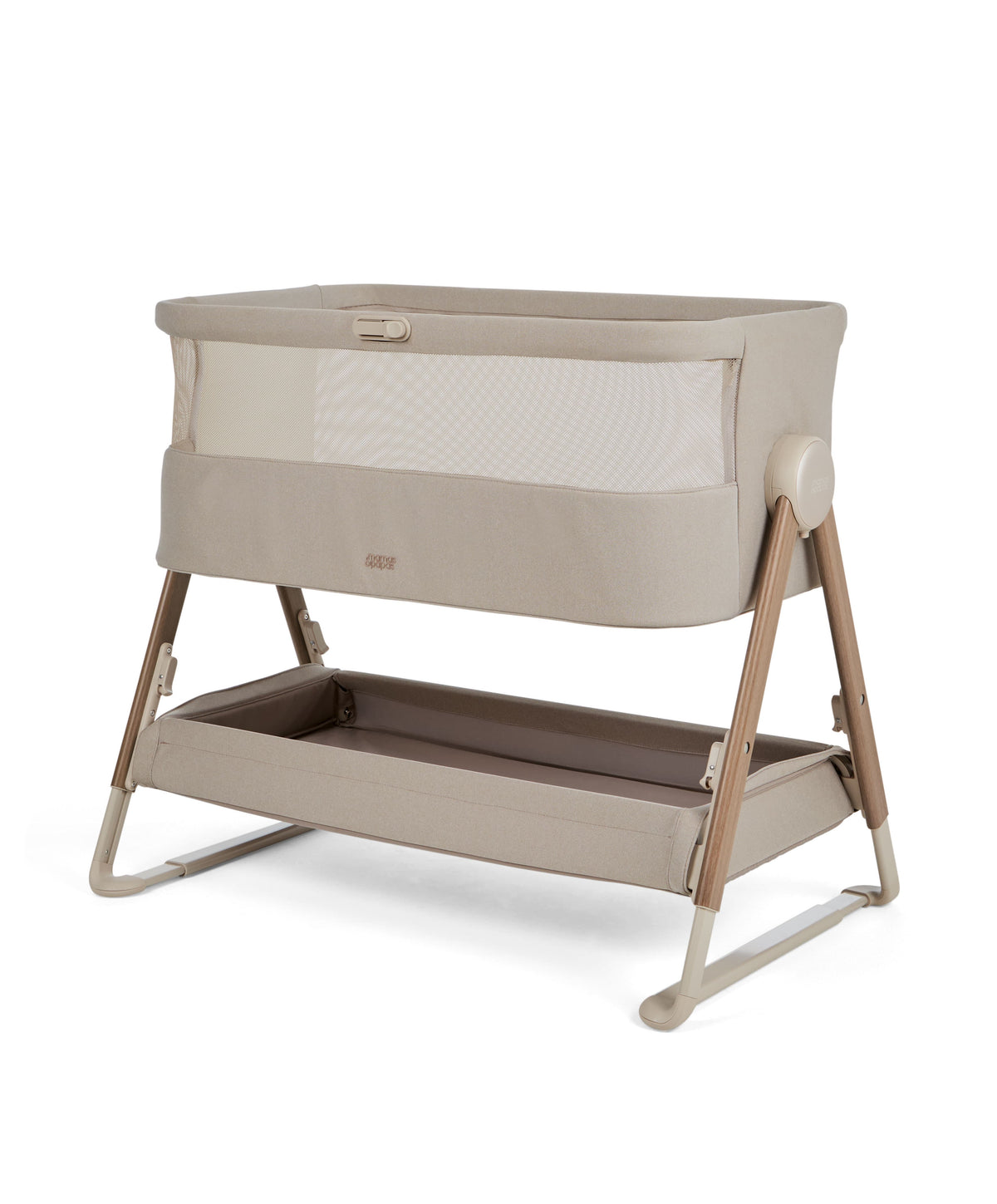 Mamas & Papas Lua 2 Bedside Crib in Mocha Cribs BCLU71000 5063229306426