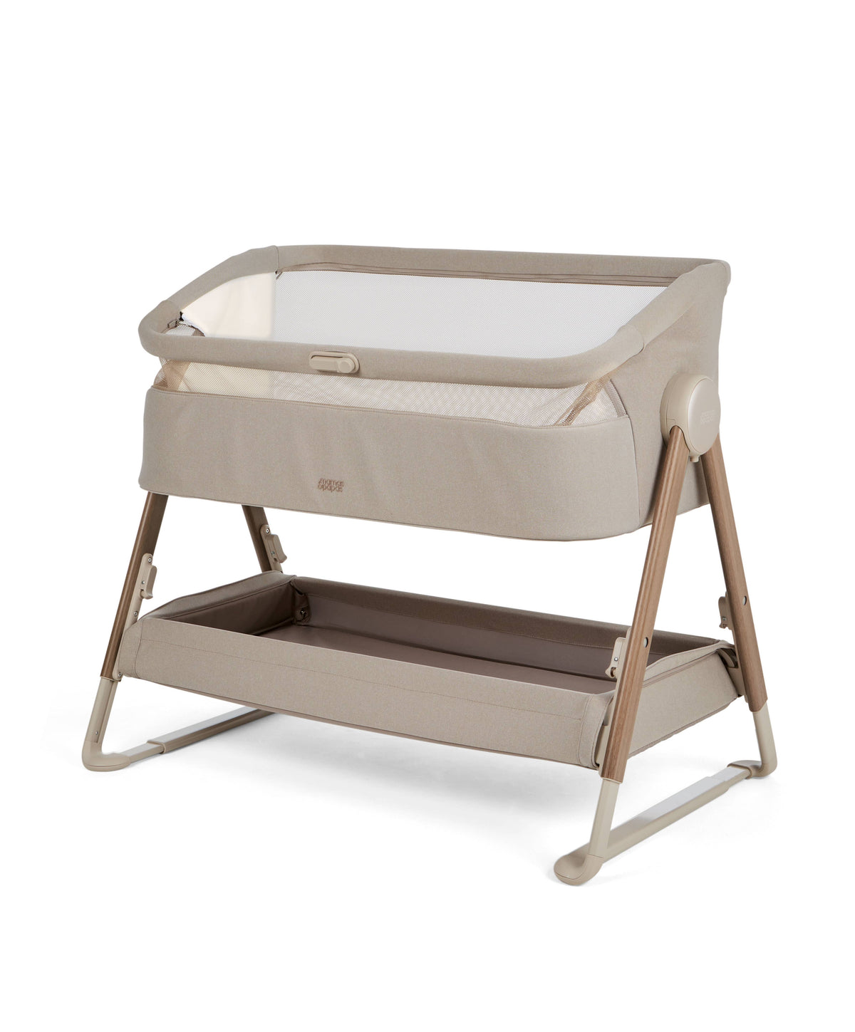 Mamas & Papas Lua 2 Bedside Crib in Mocha Cribs BCLU71000 5063229306426