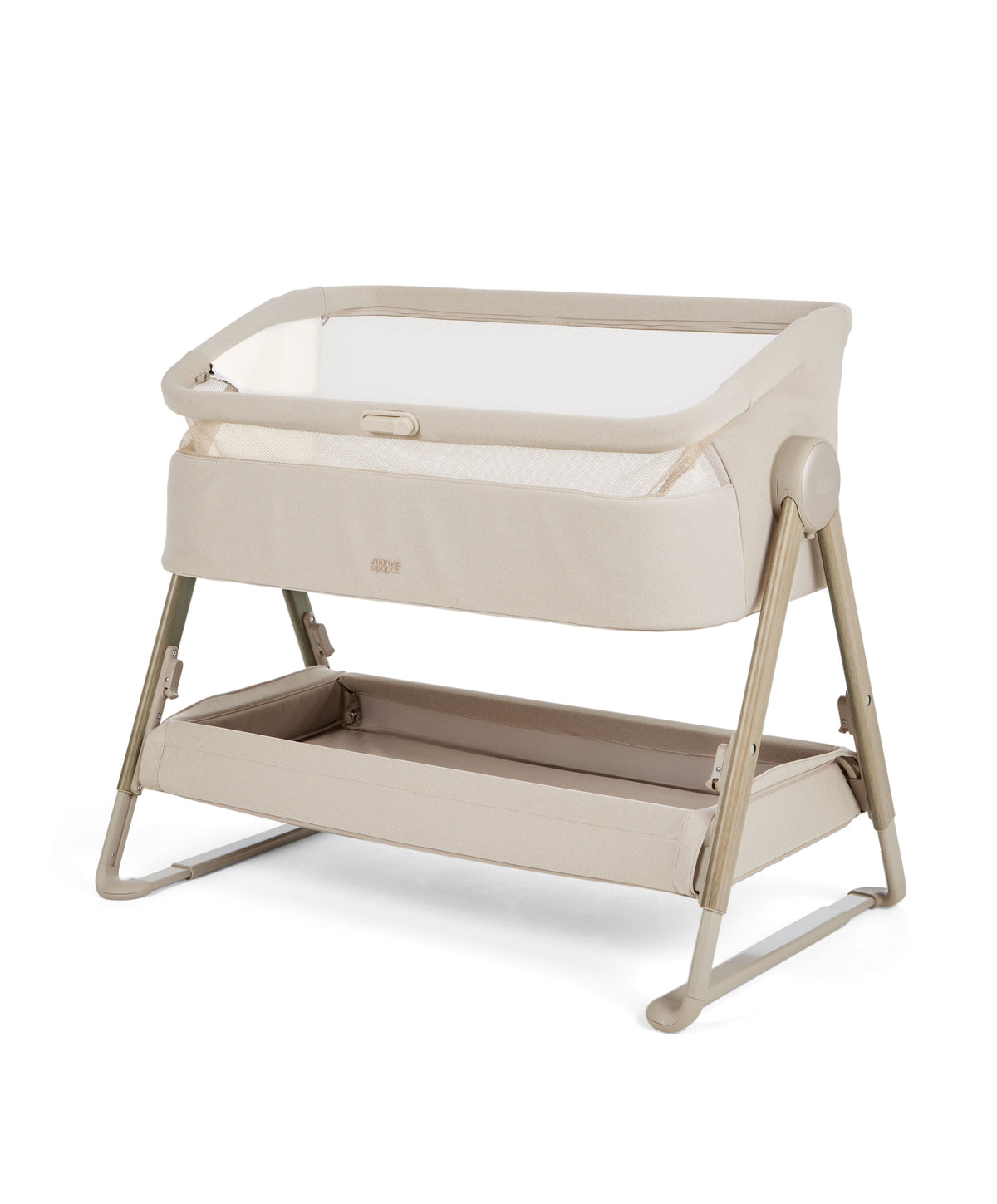 Mamas & Papas Lua 2 Bedside Crib in Sand Cribs BCLUC8T00 5063229306433
