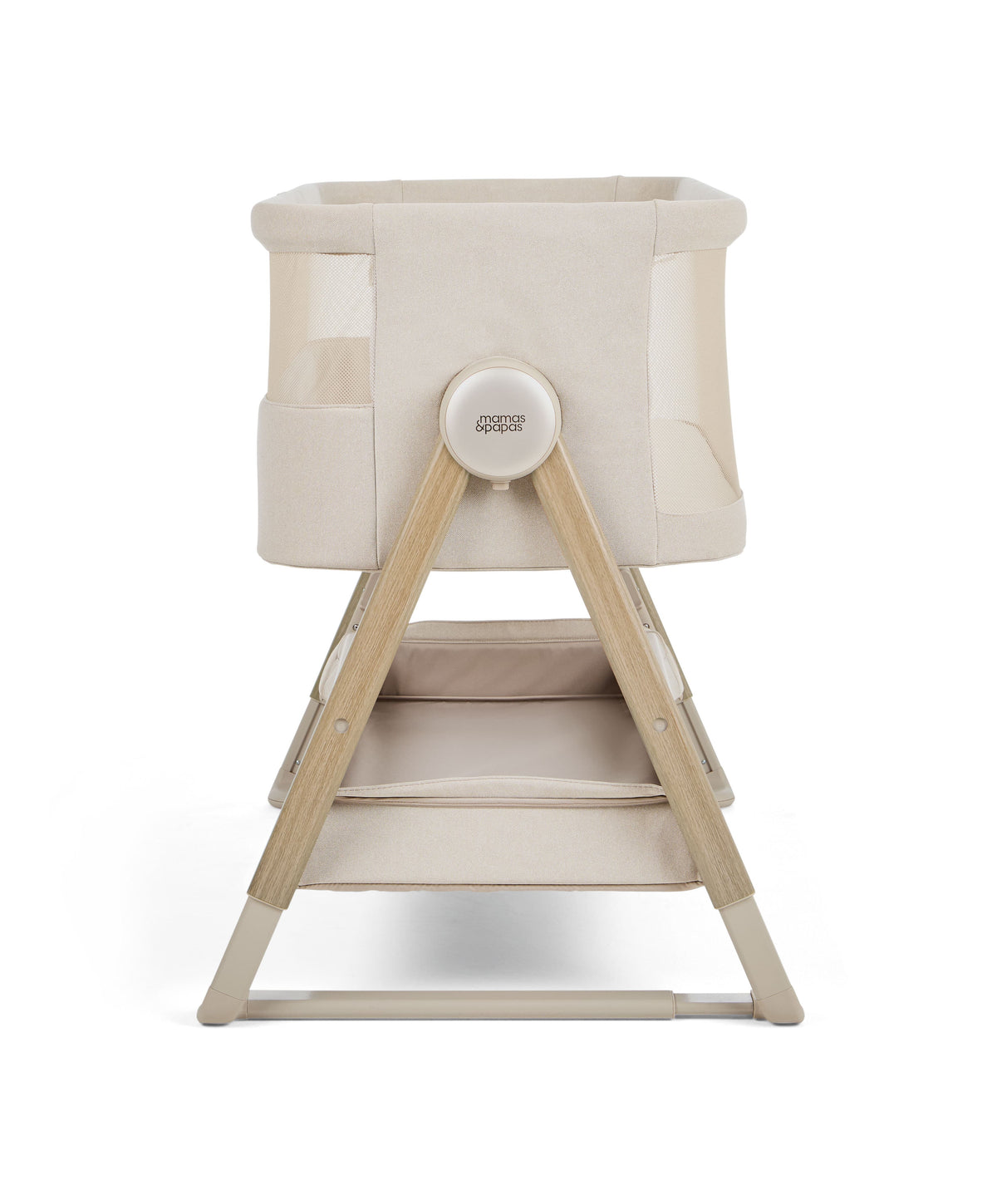 Mamas & Papas Lua 2 Bedside Crib in Sand Cribs BCLUC8T00 5063229306433