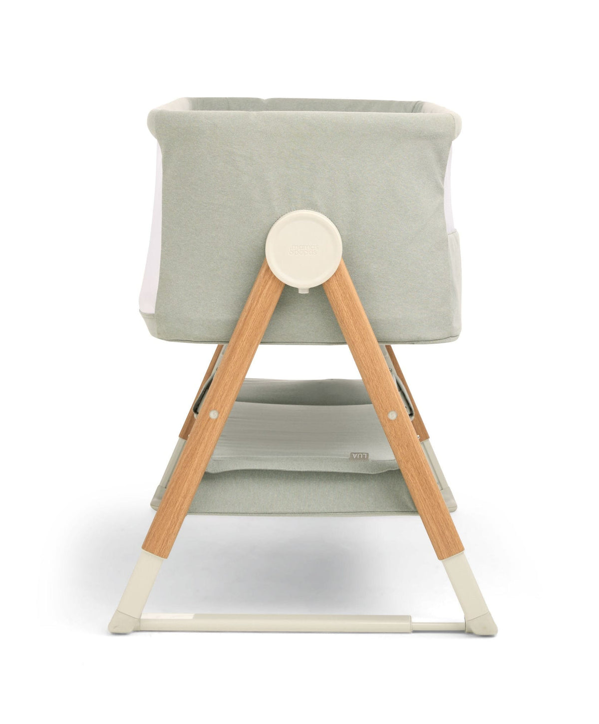 Mamas & Papas Lua Bedside Crib in Sage Cribs BCLUTG300 5063229273971
