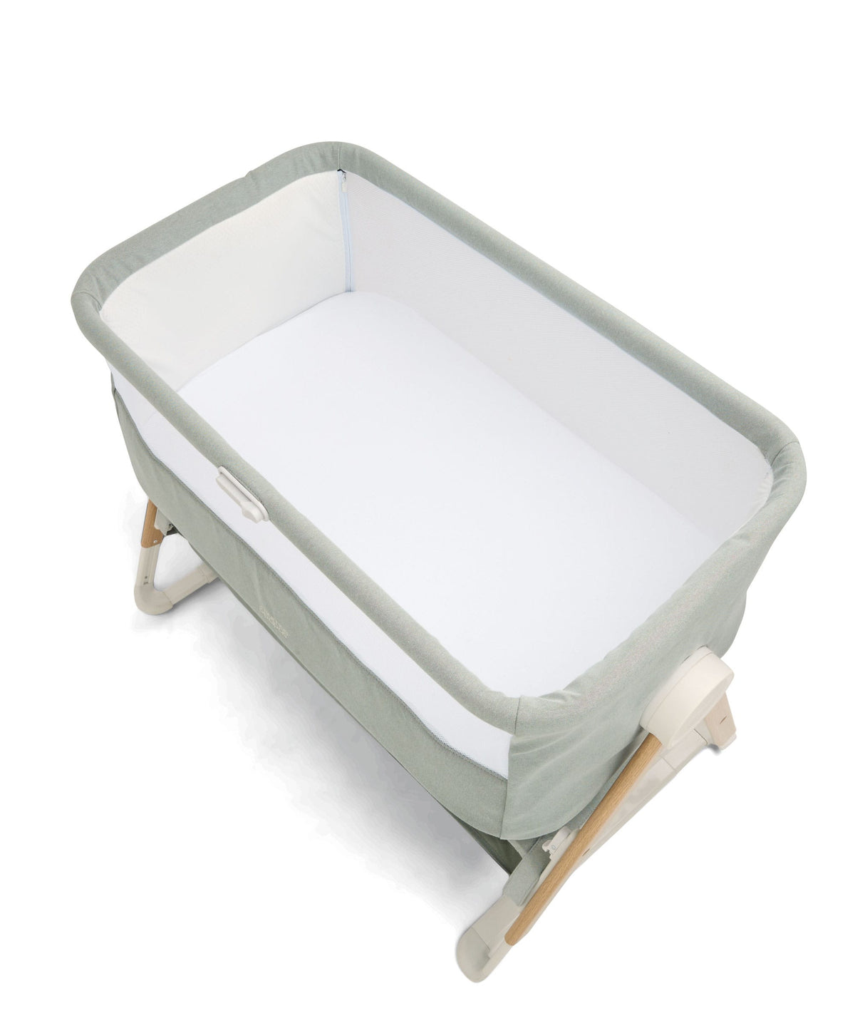 Mamas & Papas Lua Bedside Crib in Sage Cribs BCLUTG300 5063229273971